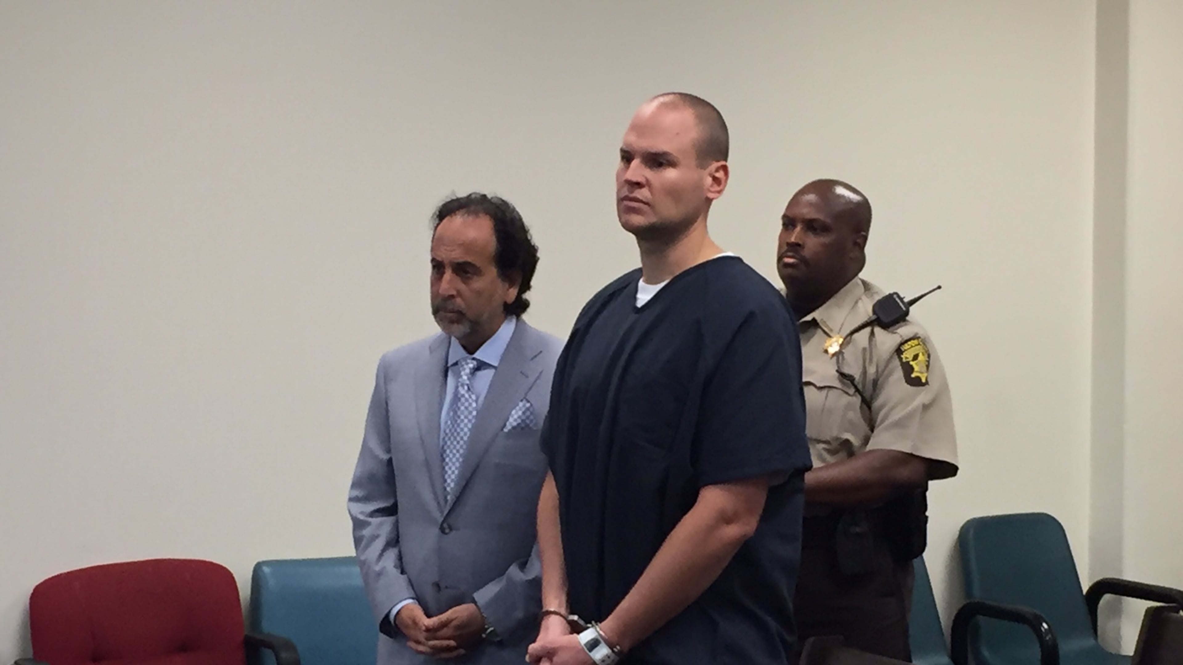 Former Atlanta Police Officer James R. Burns during his first court appearance on July 18 /PHOTO Brad Schrade/AJC