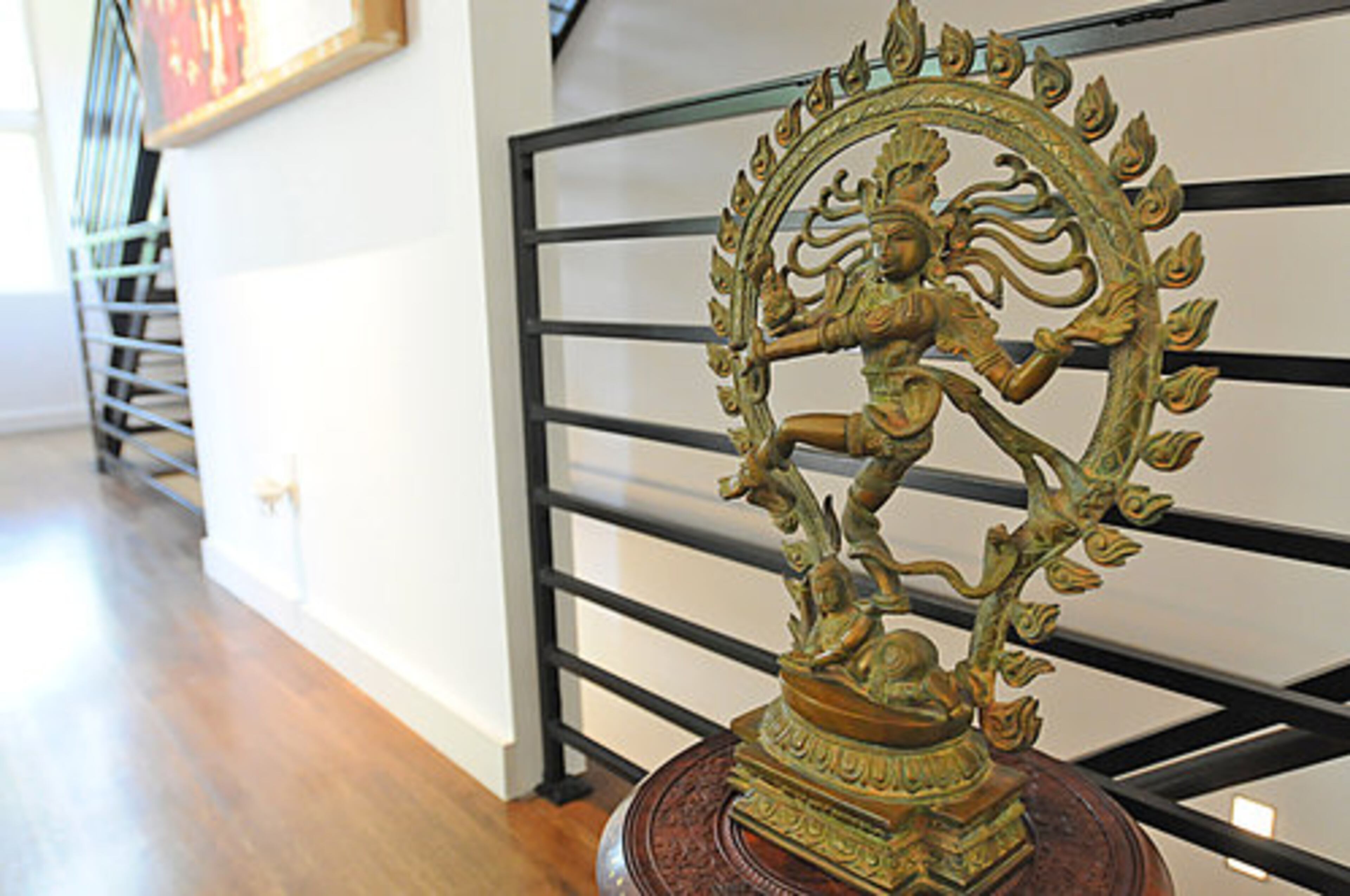 Both Kip and Candice are art lovers. They enjoy taking advantage of local art auctions to decorate their home with unique pieces.