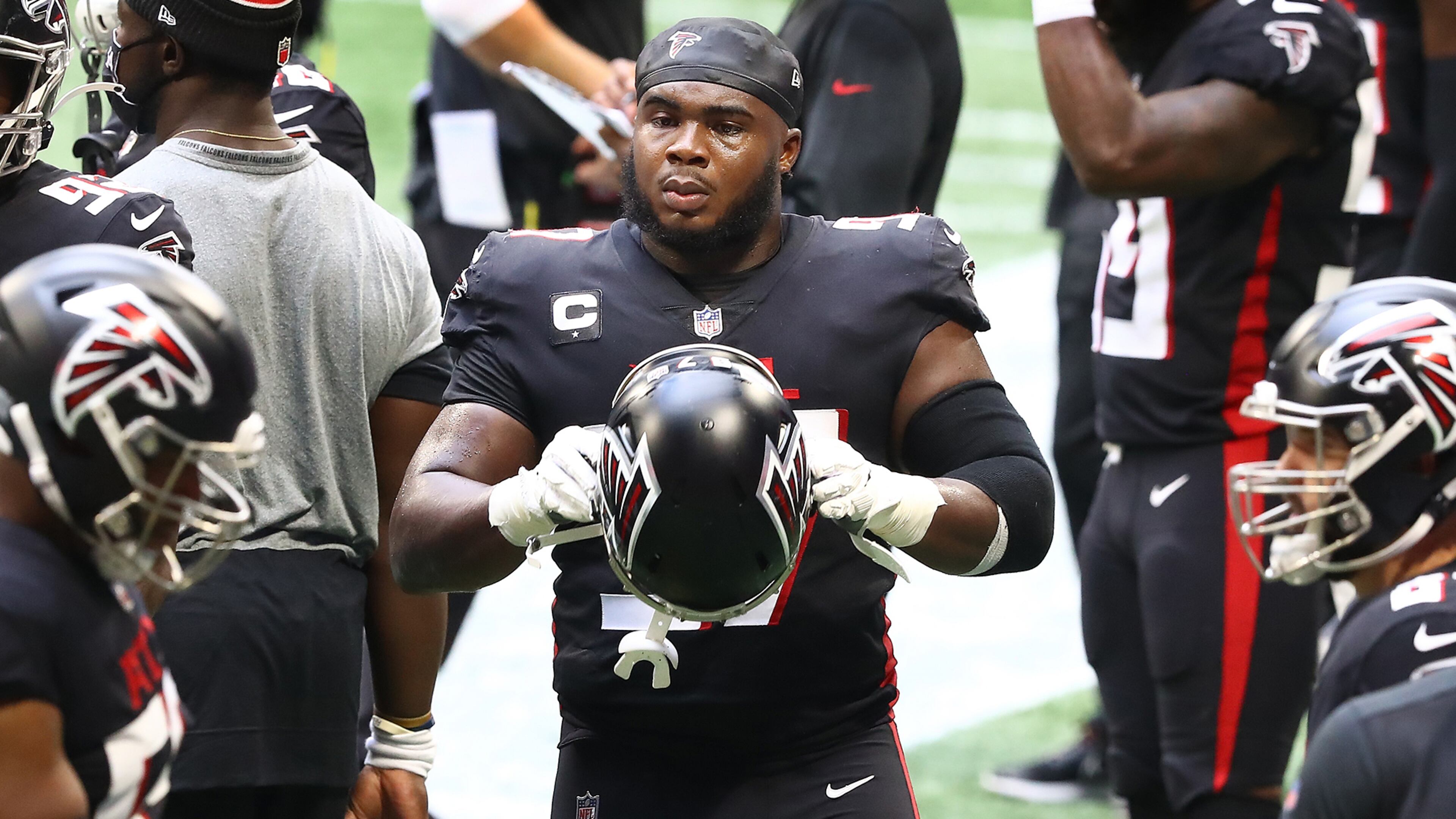 Veteran defensive tackle Grady Jarrett signed a three-year contract extension with the Falcons back in May. (AJC file photo/Curtis Compton)