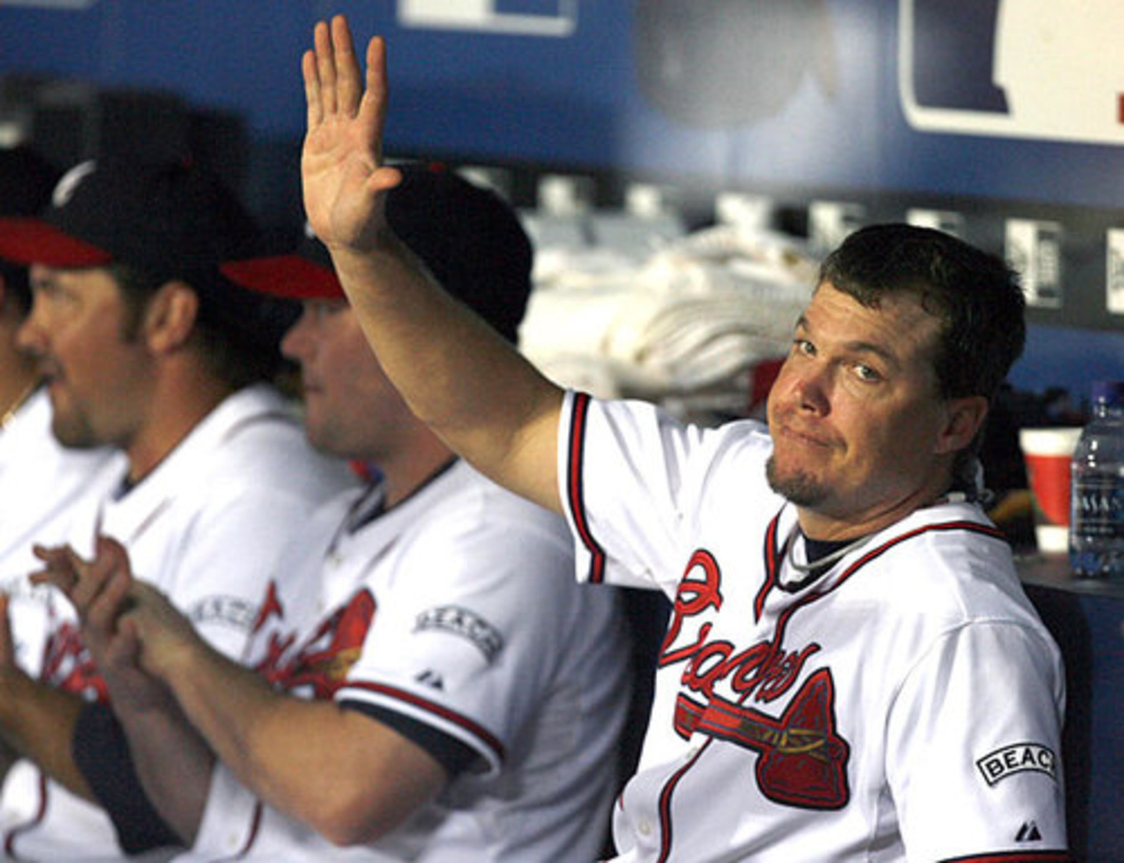 A special video of Jones' career was shown at Turner Field in honor of his accomplishment.