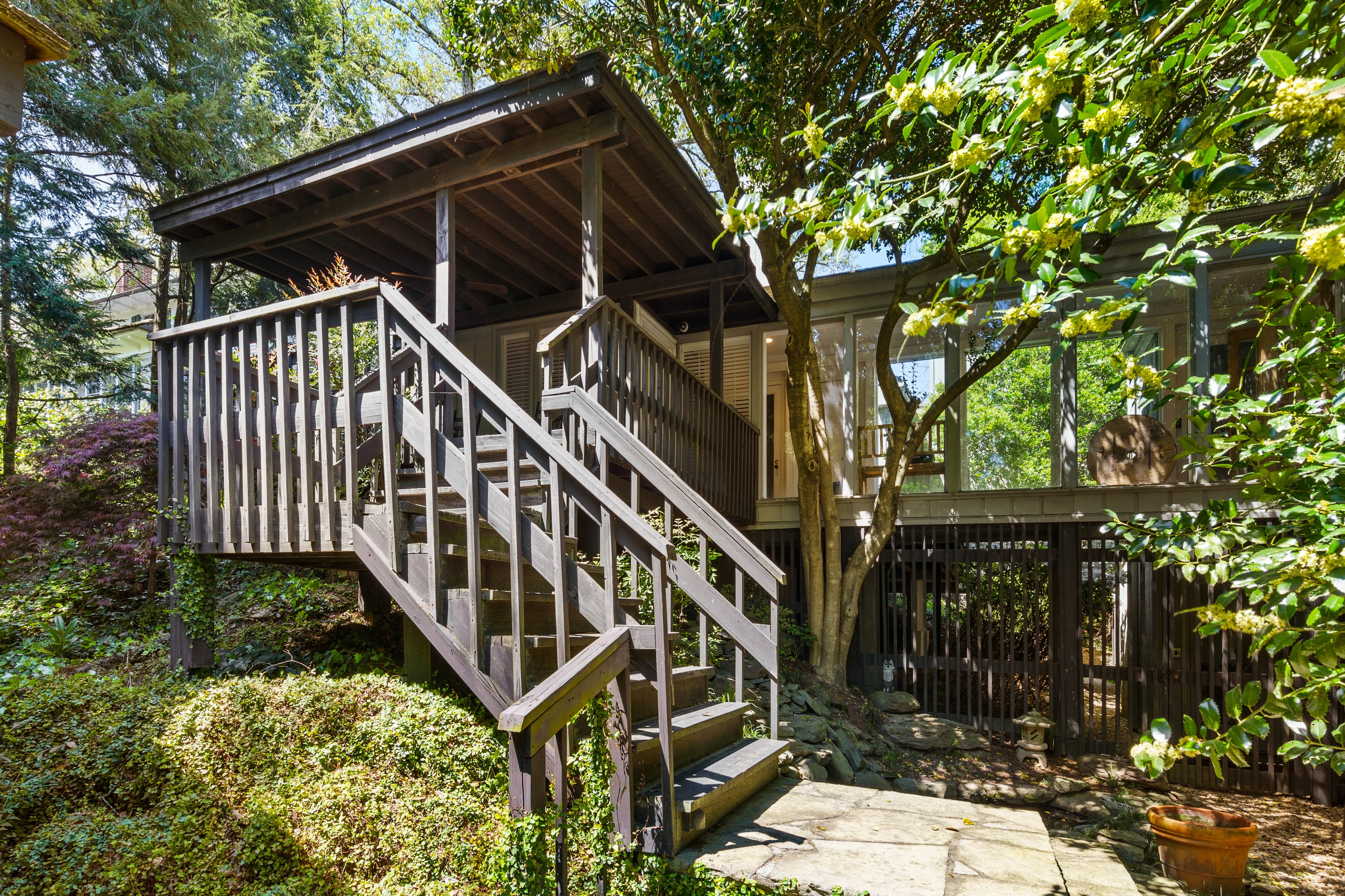 This home is known as "The Bridge House."