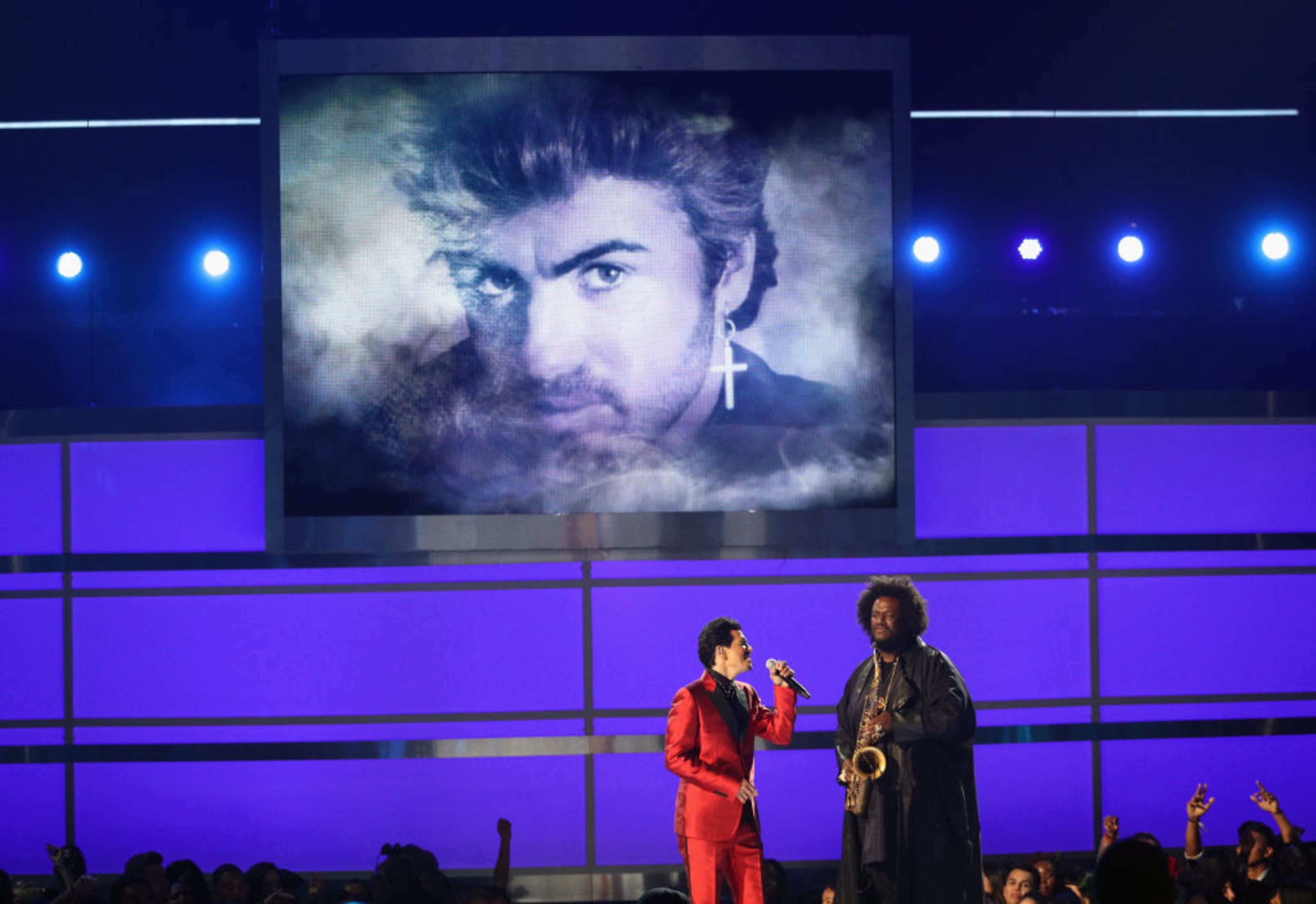 LOS ANGELES, CA - JUNE 25: El DeBarge (L) and Kamasi Washington perform onstage at 2017 BET Awards at Microsoft Theater on June 25, 2017 in Los Angeles, California. (Photo by Frederick M. Brown/Getty Images )