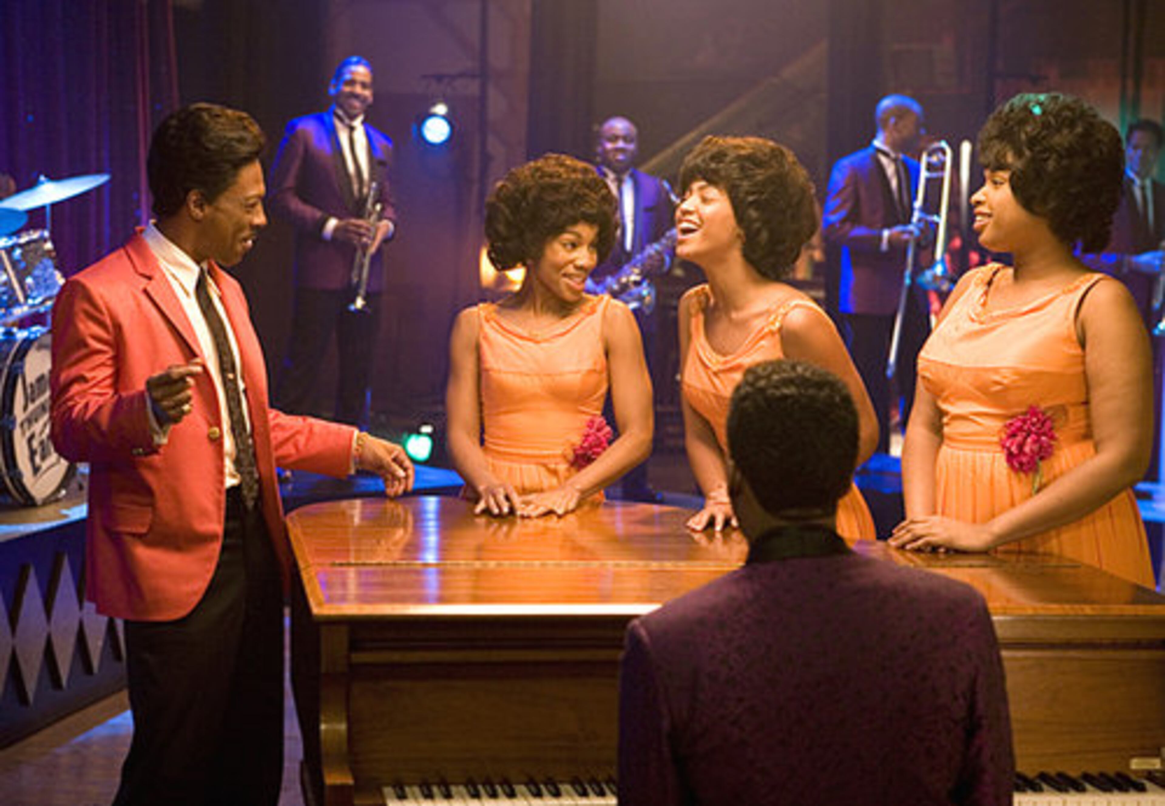 (Left to right) Eddie Murphy as James "Thunder" Early, Anika Noni Rose as Lorrell, Beyonce Knowles as Deena and Jennifer Hudson as Effie in 'Dreamgirls.'