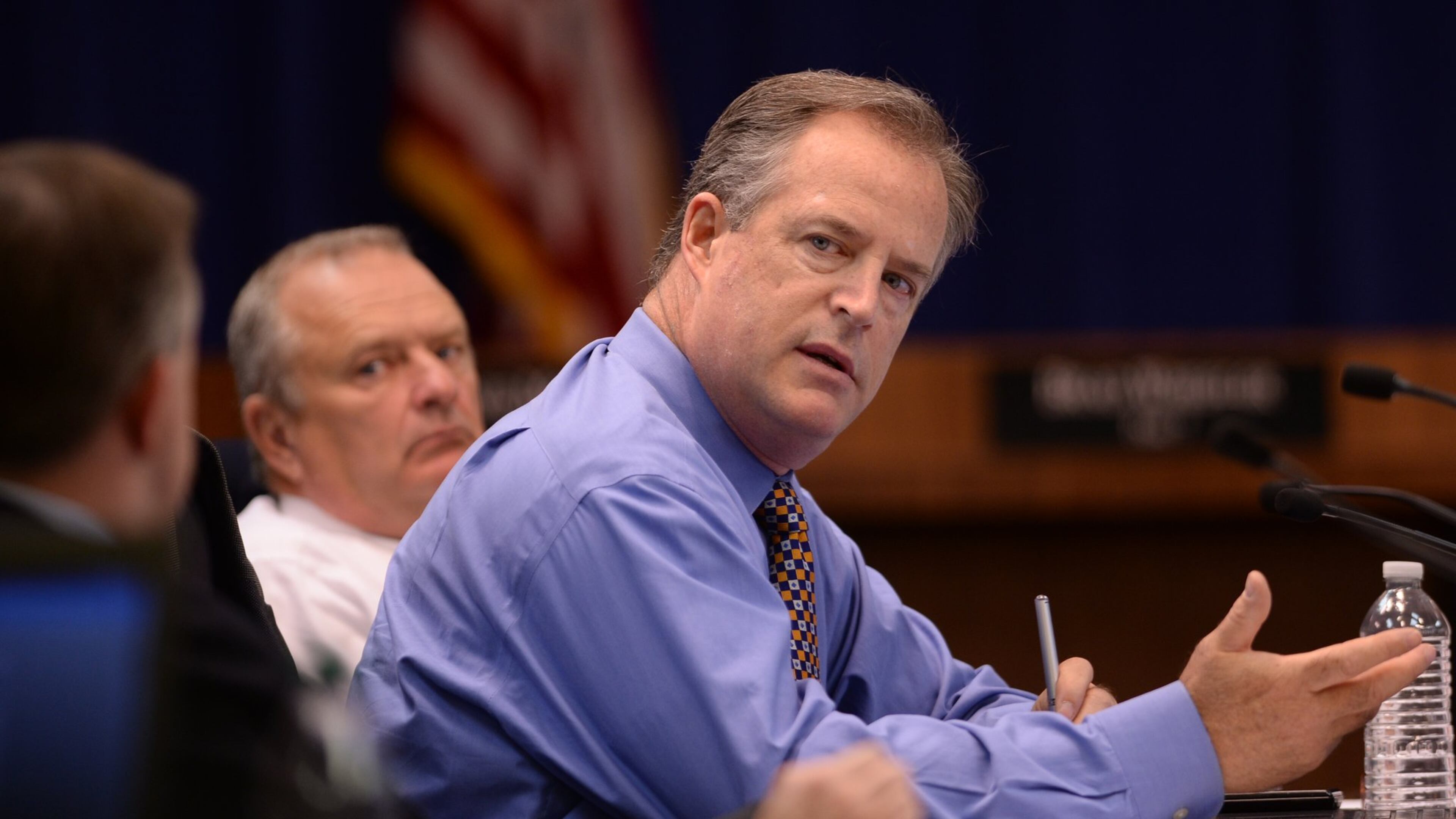 Preceded by three public hearings at 11 a.m. July 11 and noon and 6:30 p.m. July 19, Cobb County Board of Education members will decide, during their 7 p.m. July 19 meeting, whether to increase property tax rates by 7.48 percent - though keeping the same rate of 18.9 mills. Among those making that decision will be Cobb Board of Education members, left to right, Board Chair Brad Wheeler and Scott Sweeney. AJC file photo