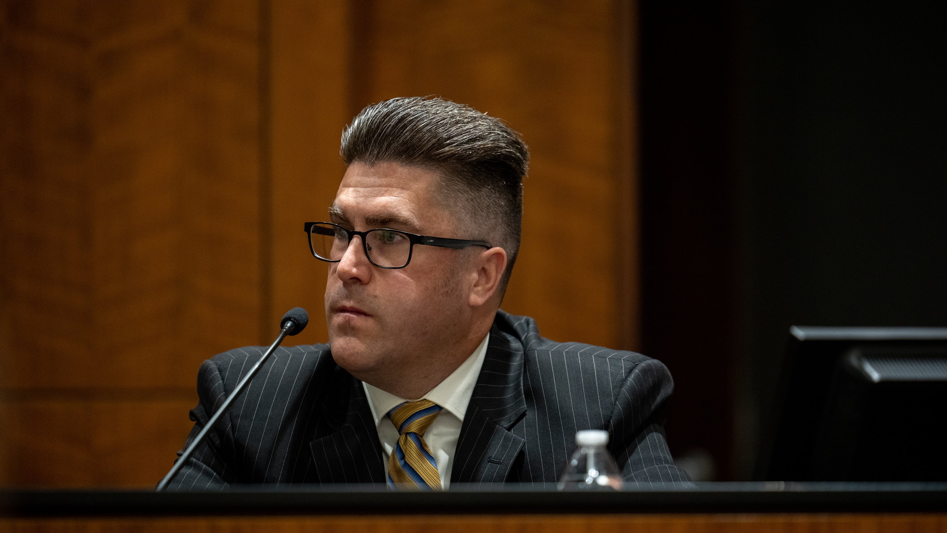 Utah Department of Public Safety agent David Hull testifies during a preliminary hearing for Tyler Robinson, the Utah man accused of fatally shooting Charlie Kirk, Tuesday, July 7, 2026, in Provo, Utah. (Trent Nelson/The Salt Lake Tribune via AP, Pool)