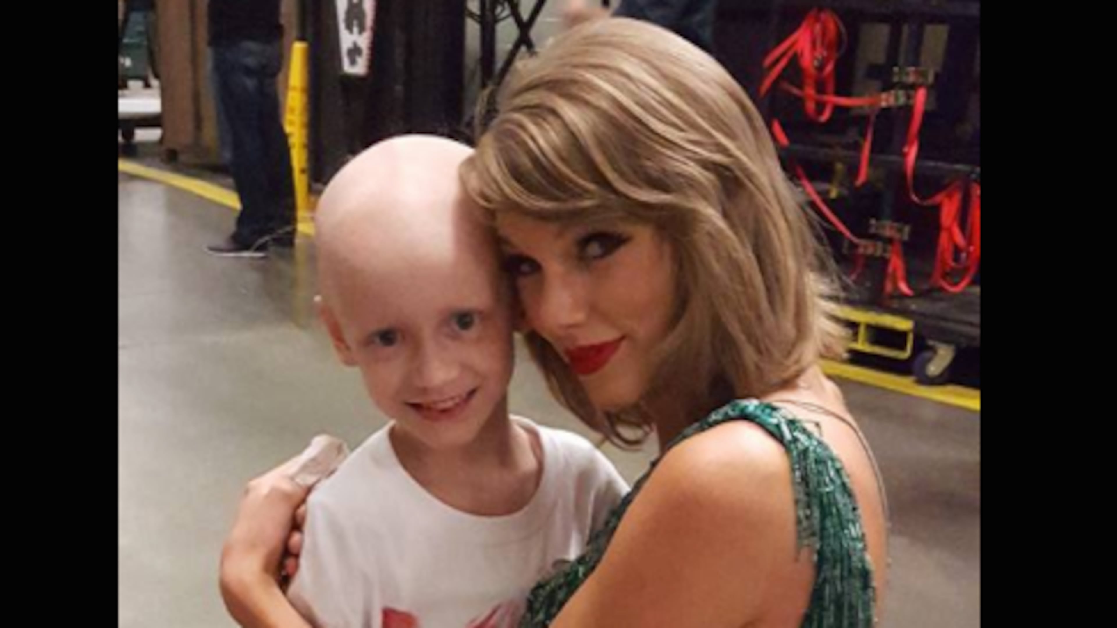 "Writing about Taylor Swift is a horrific ordeal for me because her twinkly persona is such a scary flashback to the fascist blondes who ruled the social scene during my youth,” says feminist writer Camille Paglia. Swift is shown here with a new friend, also named Taylor, before her sold-out Atlanta show.