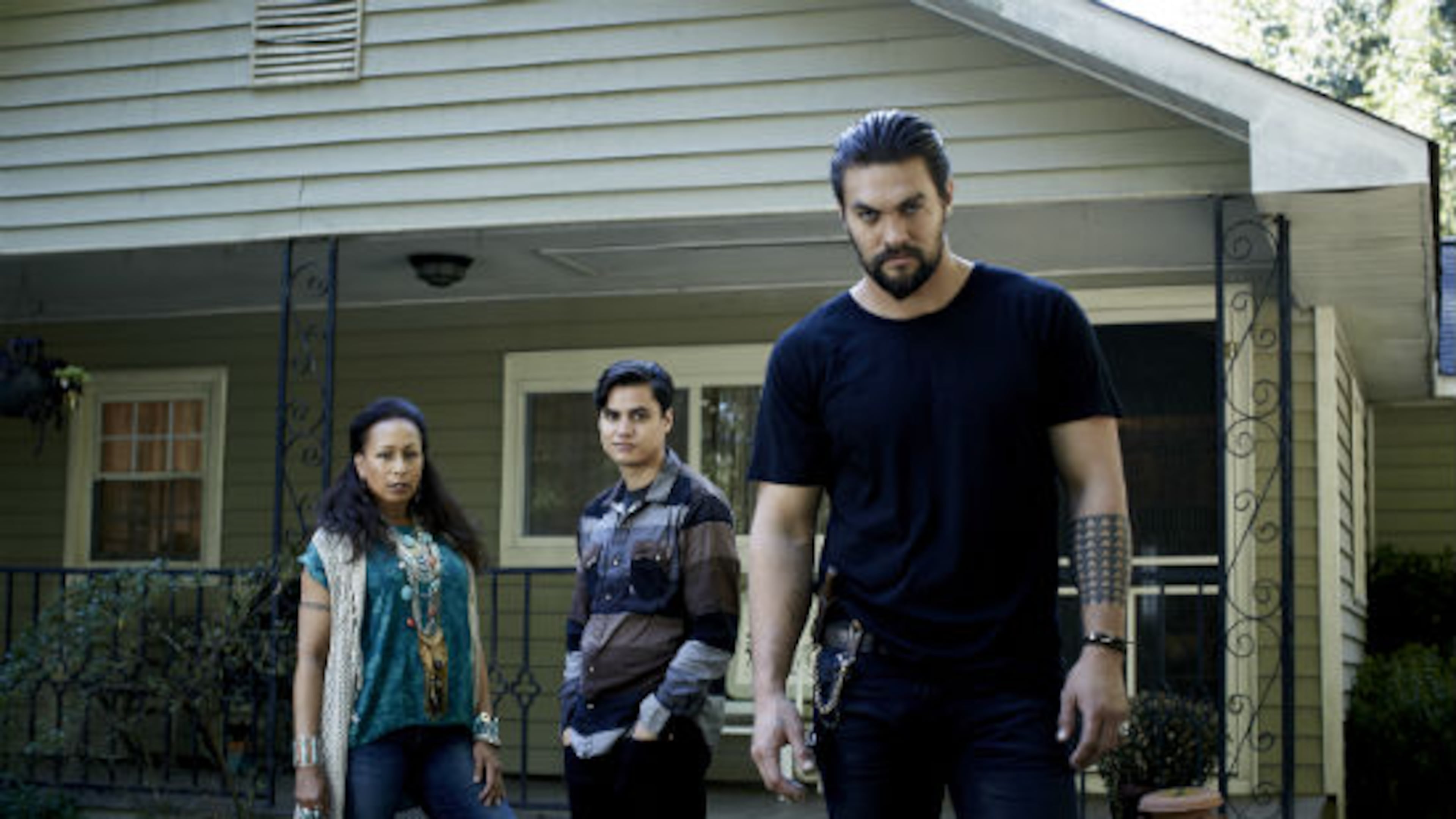 "The Red Road," shot in metro Atlanta last year, stars Jason Momoa (right), Tamar Tunie (left) and Kioa Gordon (middle) debuts Feb. 27 on Sundance.