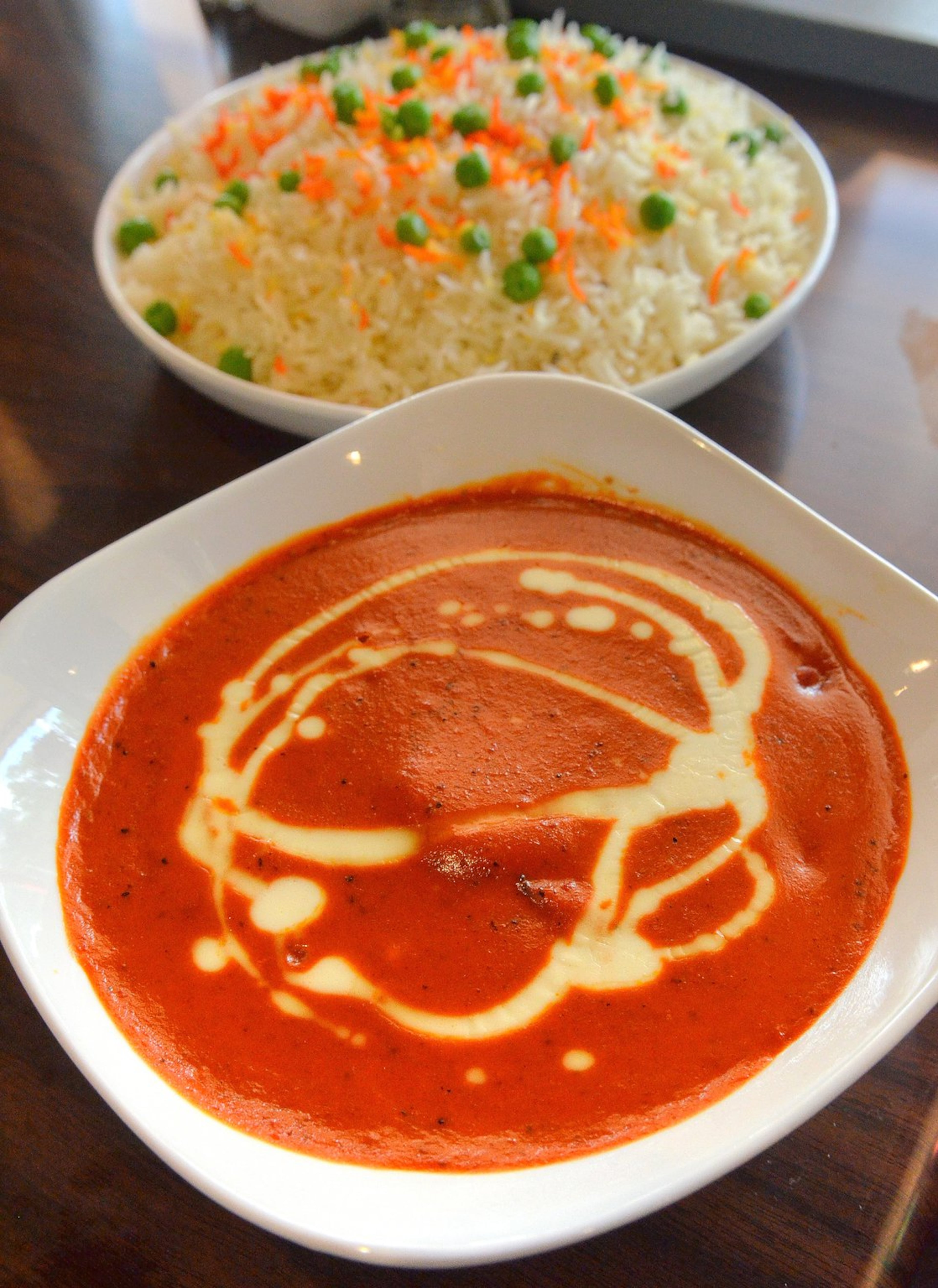 Chicken Tikka Moshol-la with Baashmoti Polao Rice at Ruchi Bangladeshi restaurant in Chamblee.