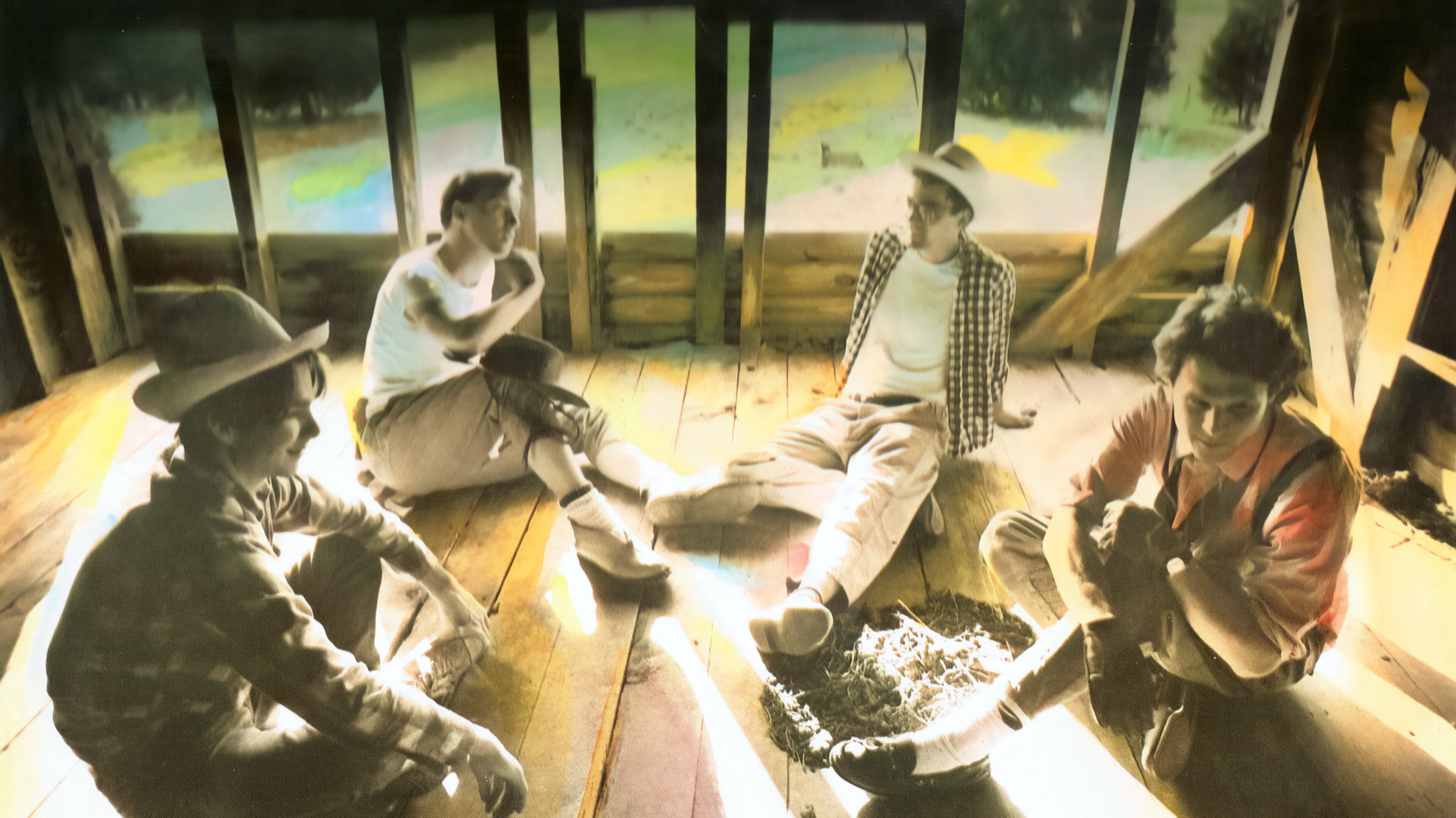 A 1983 photo of Athens band Love Tractor originally used on the cover of their "Around The Bend" album from Atlanta-based DB Recs. Pictured, left to right: Mike Richmond, Mark Cline, Kit Swartz and Armistead Wellford.