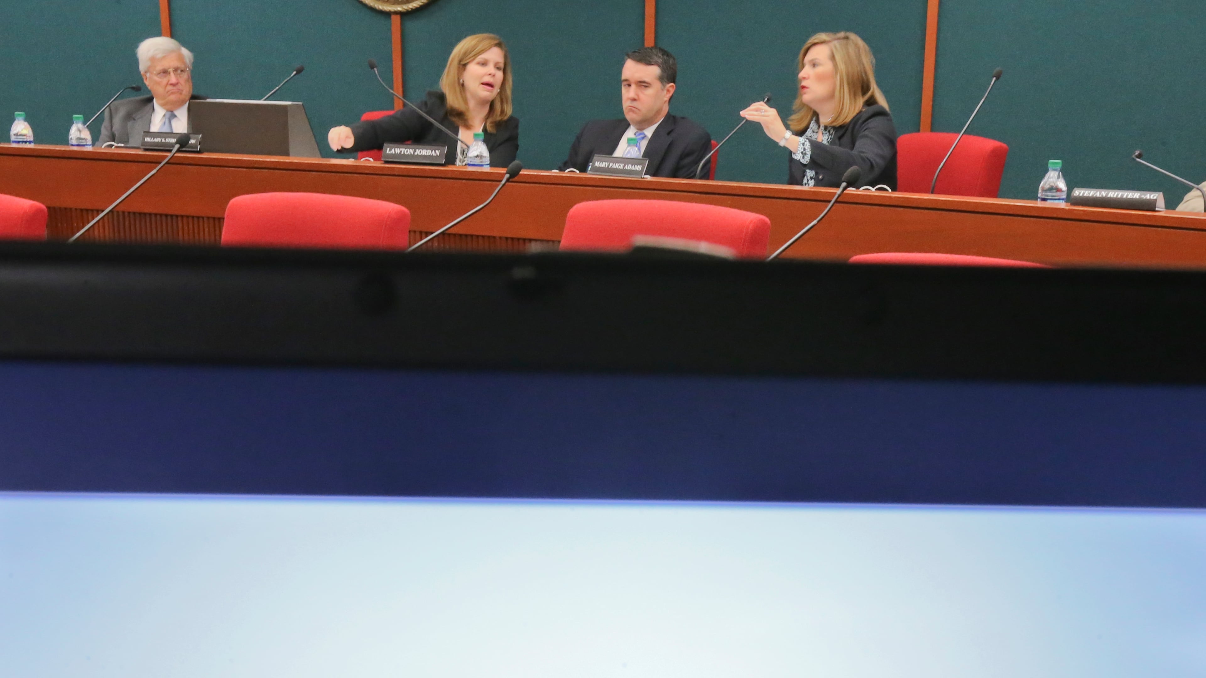 Members of the state ethics commission, seen at a 2014 meeting, are getting a new colleague. JOHN SPINK/JSPINK@AJC.COM
