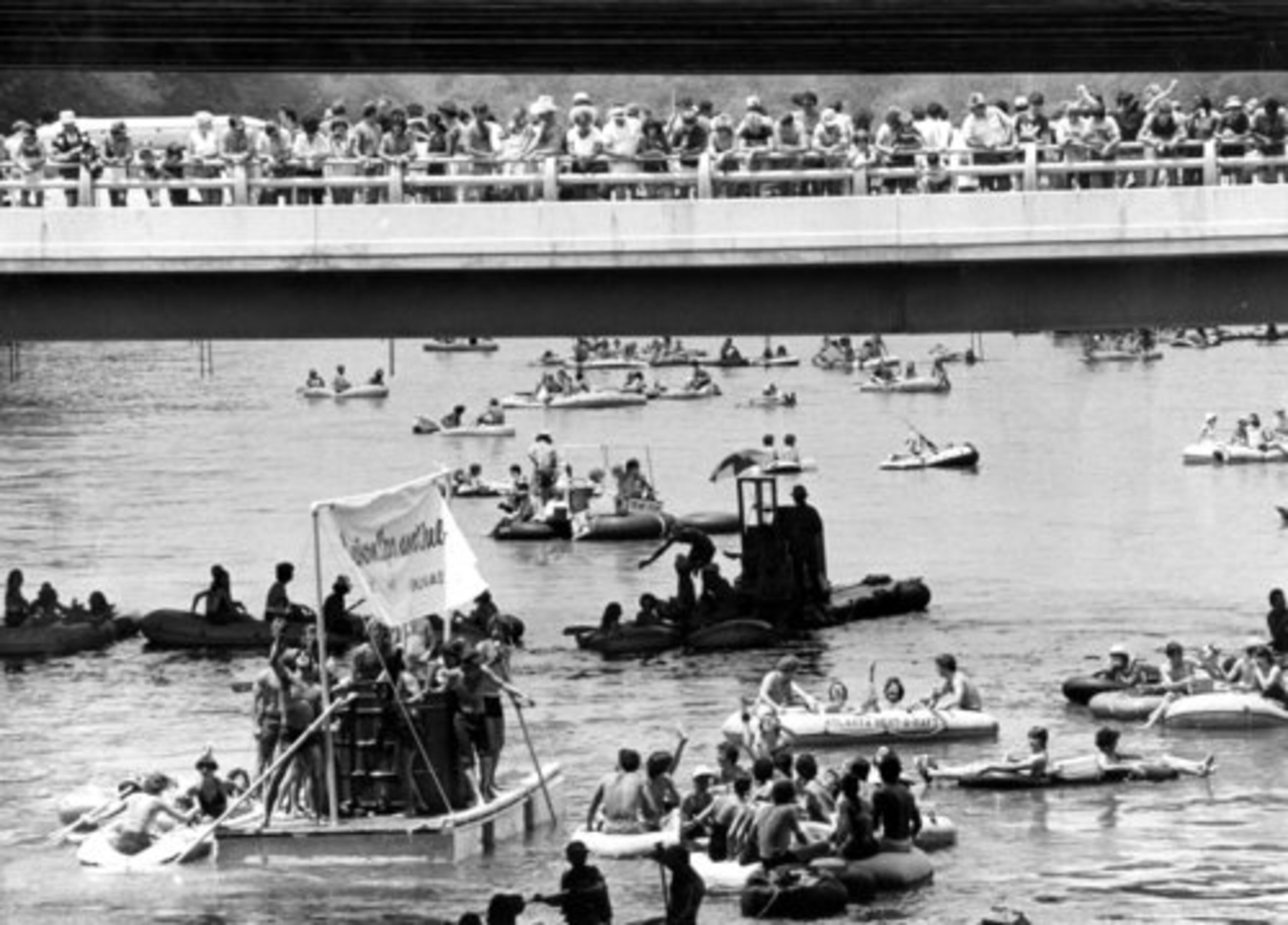 The annual Memorial Day weekend Ramblin' Raft Race on the Chattahoochee River served as the unofficial kickoff to summer for Atlantans throughout the 1970s. At its peak, more than 300,000 rafters descended upon the once-sleepy Chattahoochee, and they brought the freewheeling, free-lovin' era along for the ride.