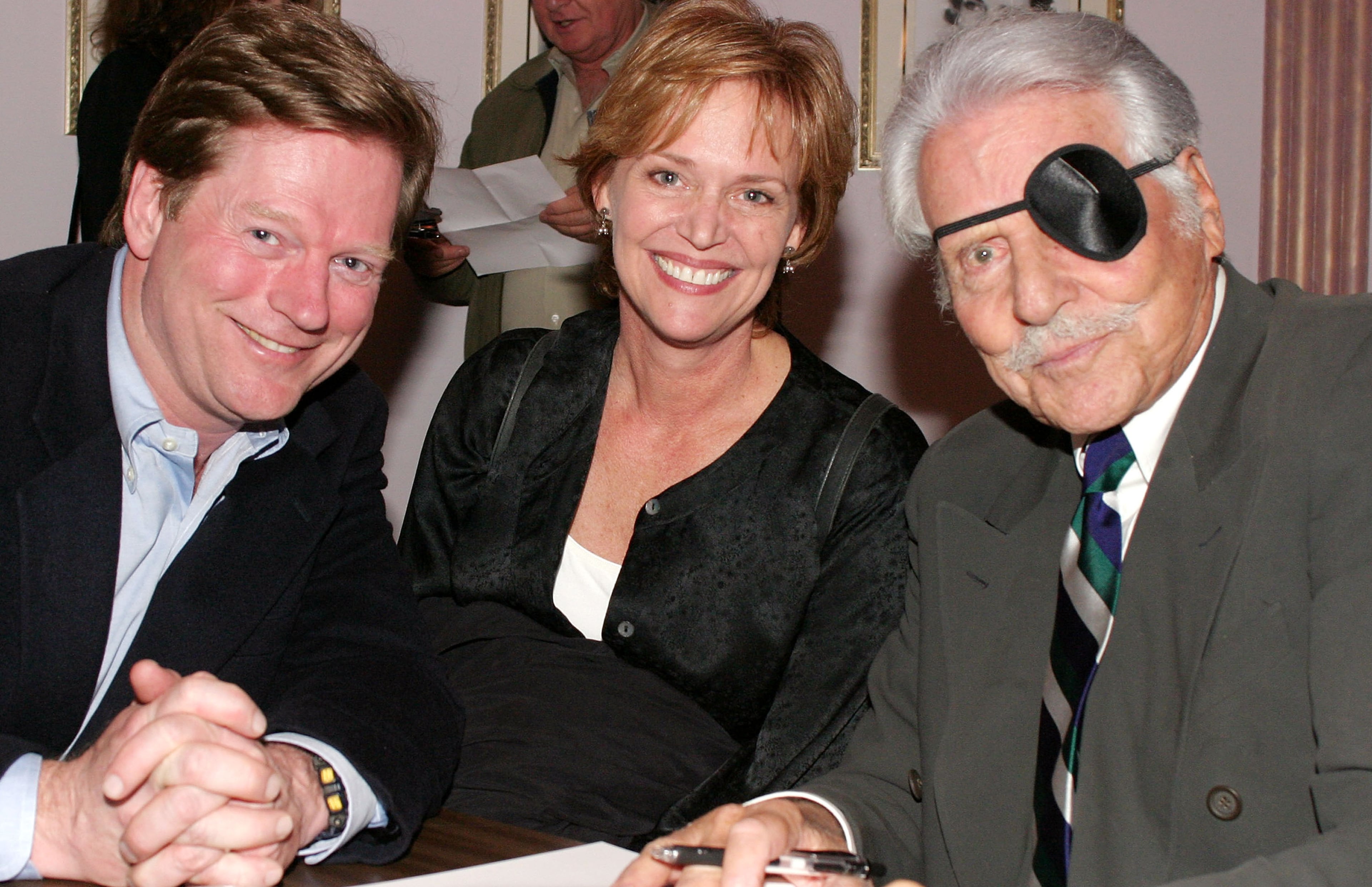 (L to R) Dean Butler, Katherine Cannon Butler and Efrem Zimbalist, Jr. attend "My Dinner of Herbs" event at The Hollywood History Museum on November 11, 2003 in Hollywood, California. (Photo by Giulio Marcocchi /Getty Images)
