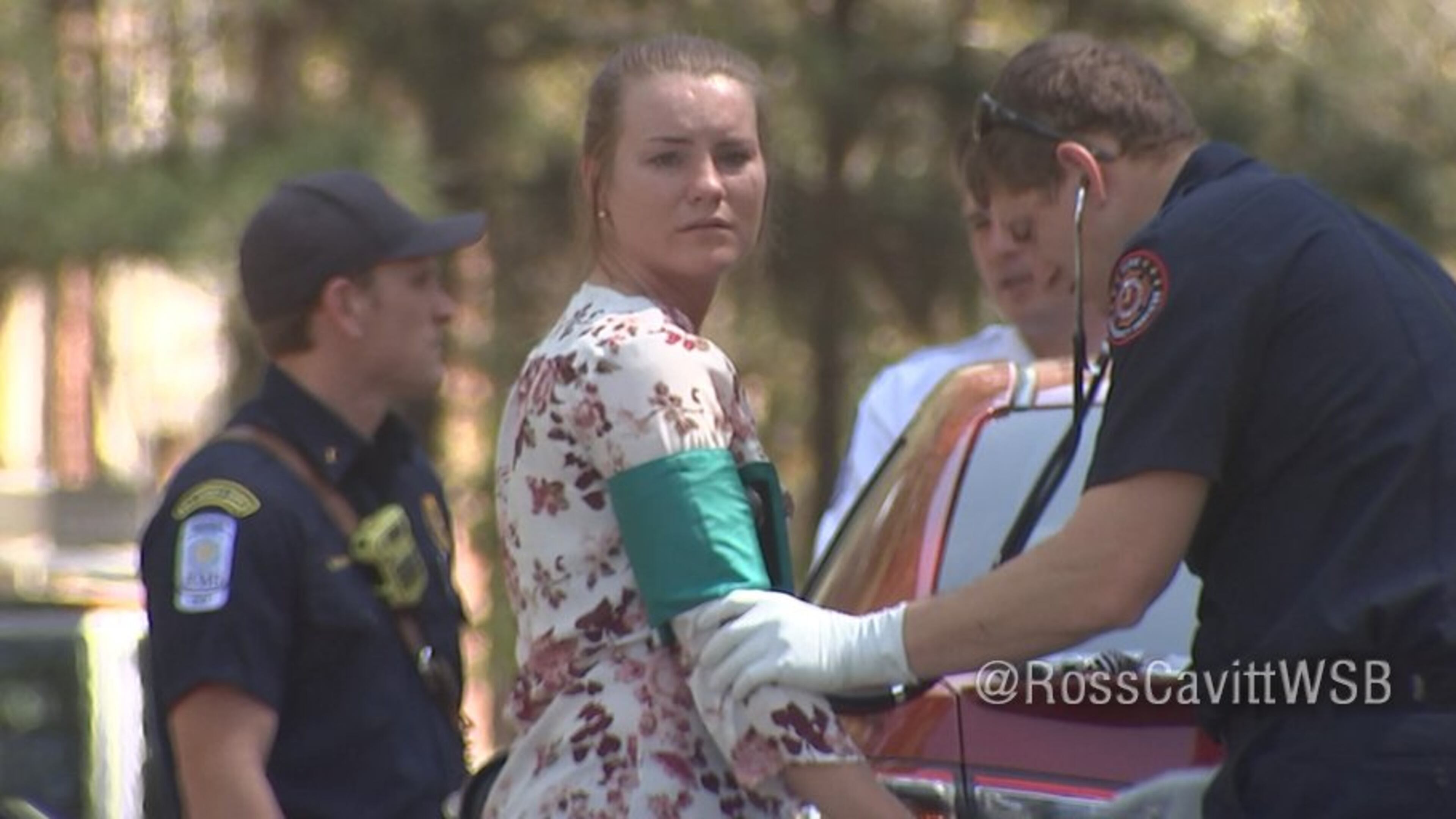 This woman was injured Wednesday in a stabbing in Smyrna. (Credit: Channel 2 Action News)