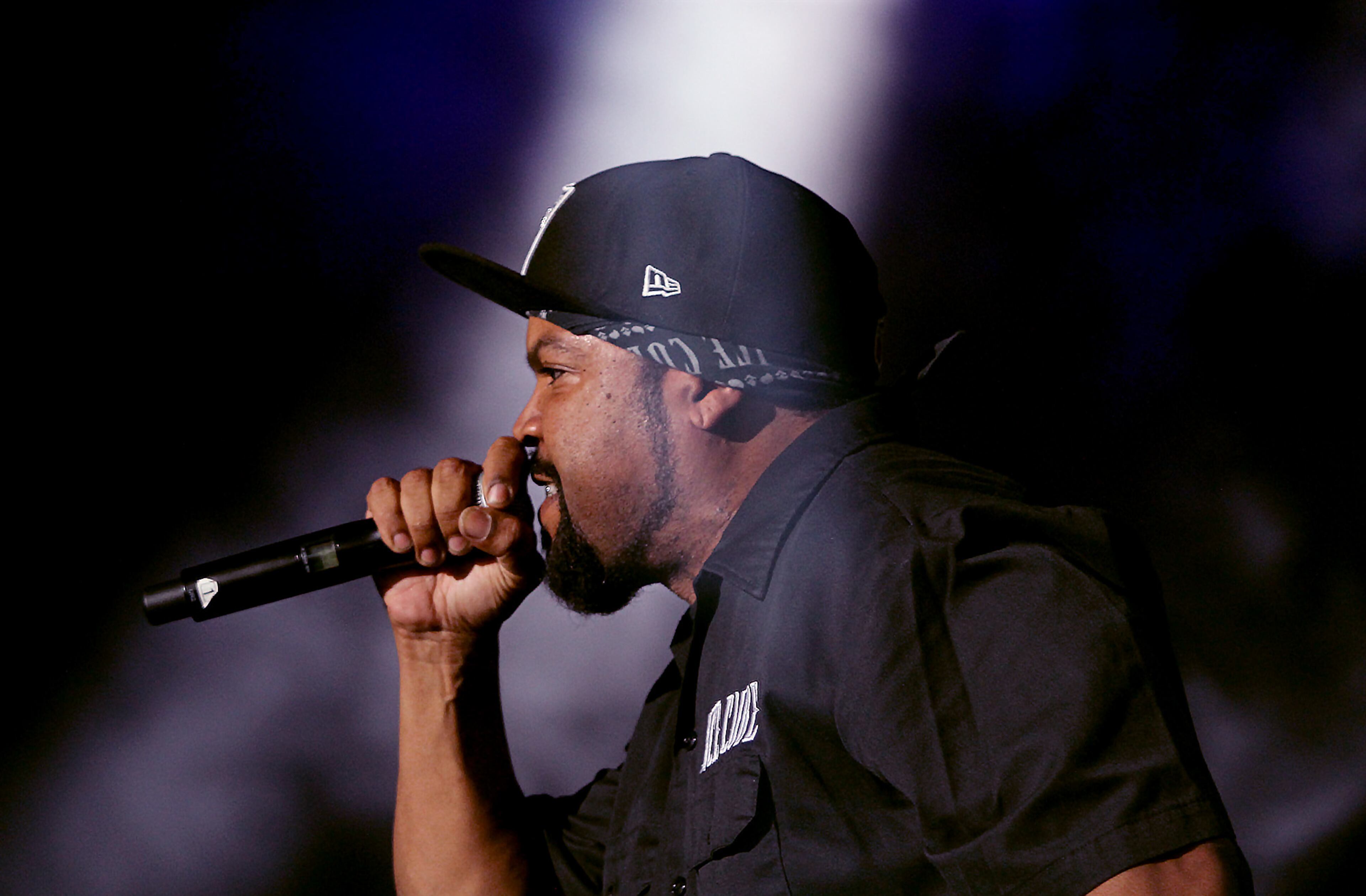 September 10, 2016 - ATLANTA - Veteran rapper/actor Ice Cube demonstrated that he hasn't lost his musical edge performing hits "Why We Thugs", N.W.A.'s "F-Tha Police," and the swaggering N.W.A. anthem, "Straight Outta Compton", at the One Musicfest. (Akili-Casundria Ramsess/Special to the AJC)