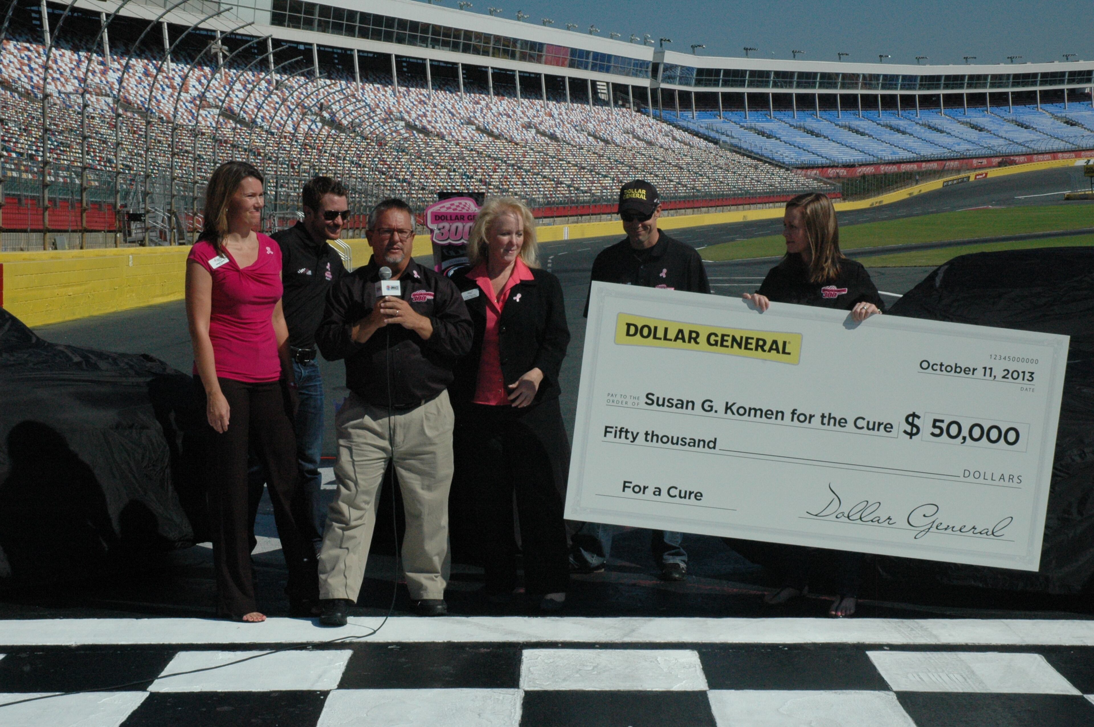 On Tuesday morning, NASCAR drivers Matt Kenseth, Brian Vickers and Elliot Sadler teamed up with breast cancer survivors to paint the pit wall at Charlotte Motor Speedway pink in honor of breast cancer awareness.