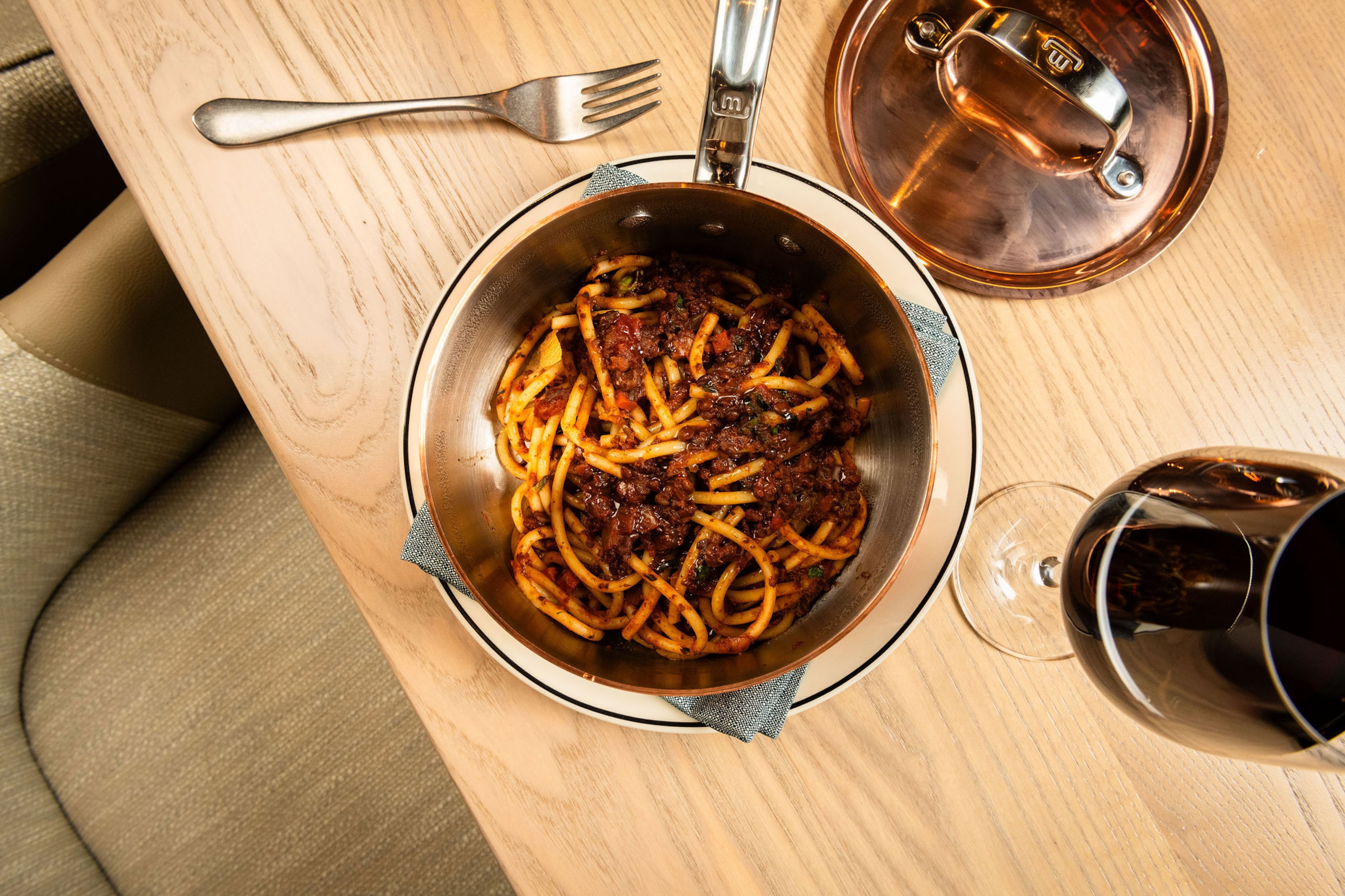 Vegan bolognese, labeled "the pride of our chefs" on the Ashland menu. (Courtesy of Ashland)