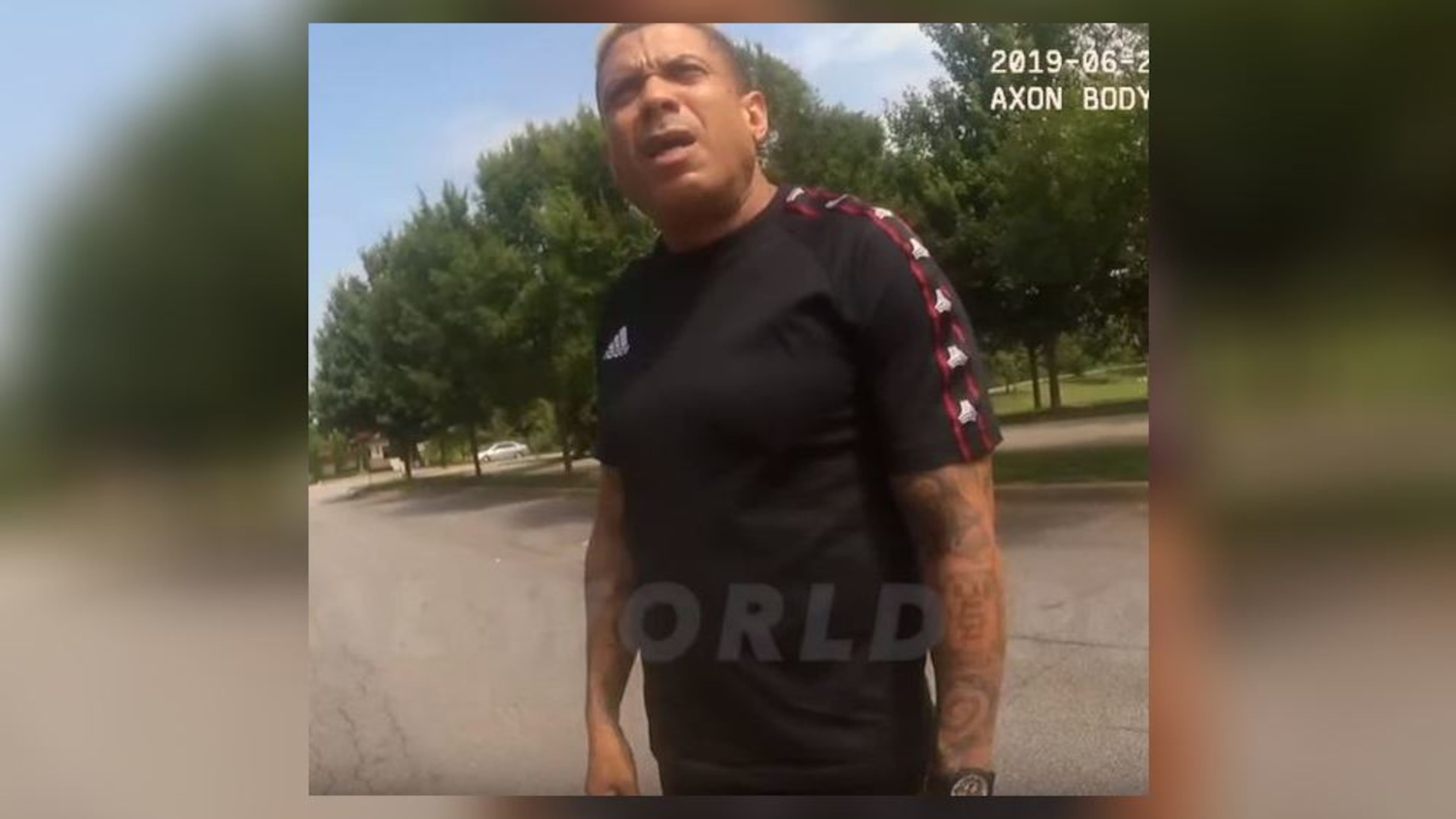 Police body-worn camera captured the arrest of the former rapper.