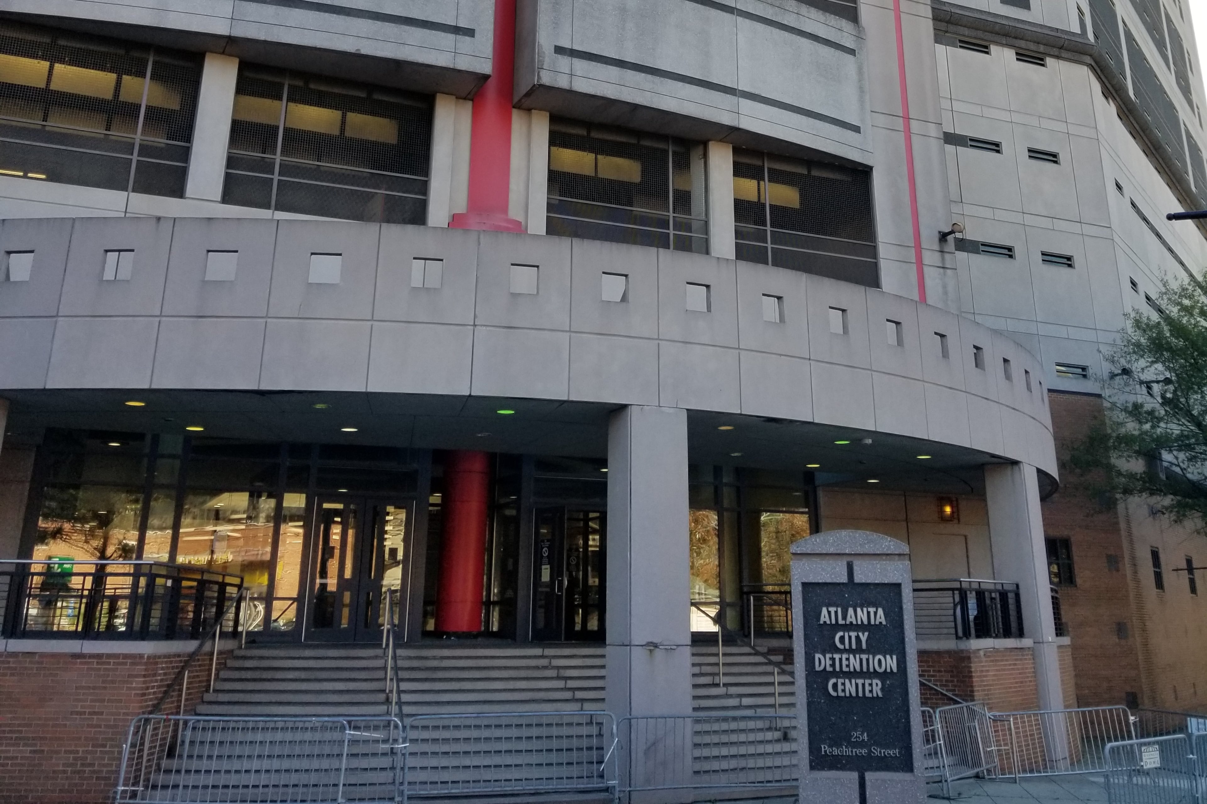 The city of Atlanta's detention center near the intersection of Peachtree Street and Memorial Drive.