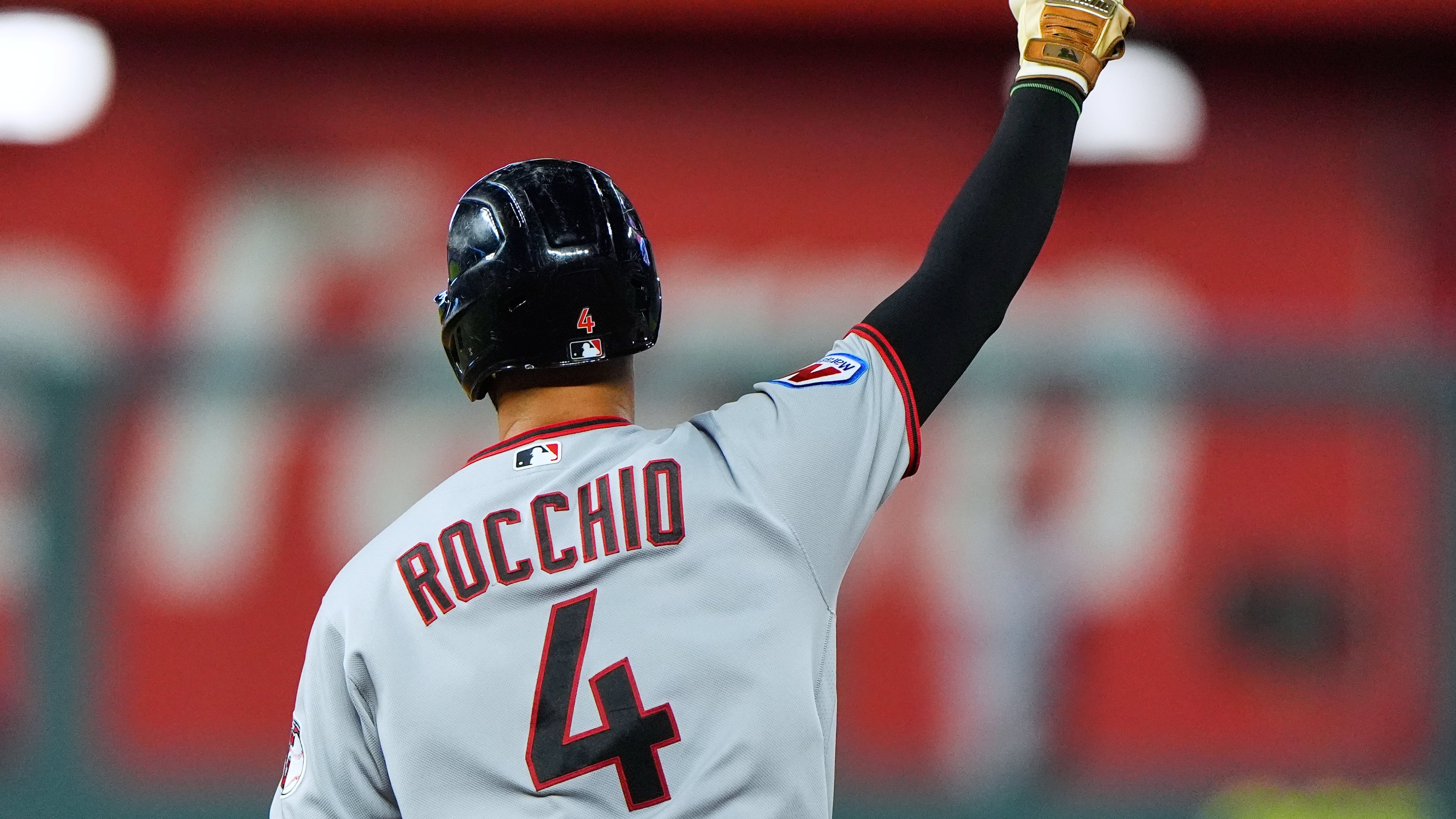 Cleveland Guardians' Brayan Rocchio celebrates as he runs the bases after hitting a solo home run during the seventh inning of a baseball game against the Kansas City Royals, Saturday, Sept. 26, 2026, in Kansas City, Mo. (AP Photo/Charlie Riedel)