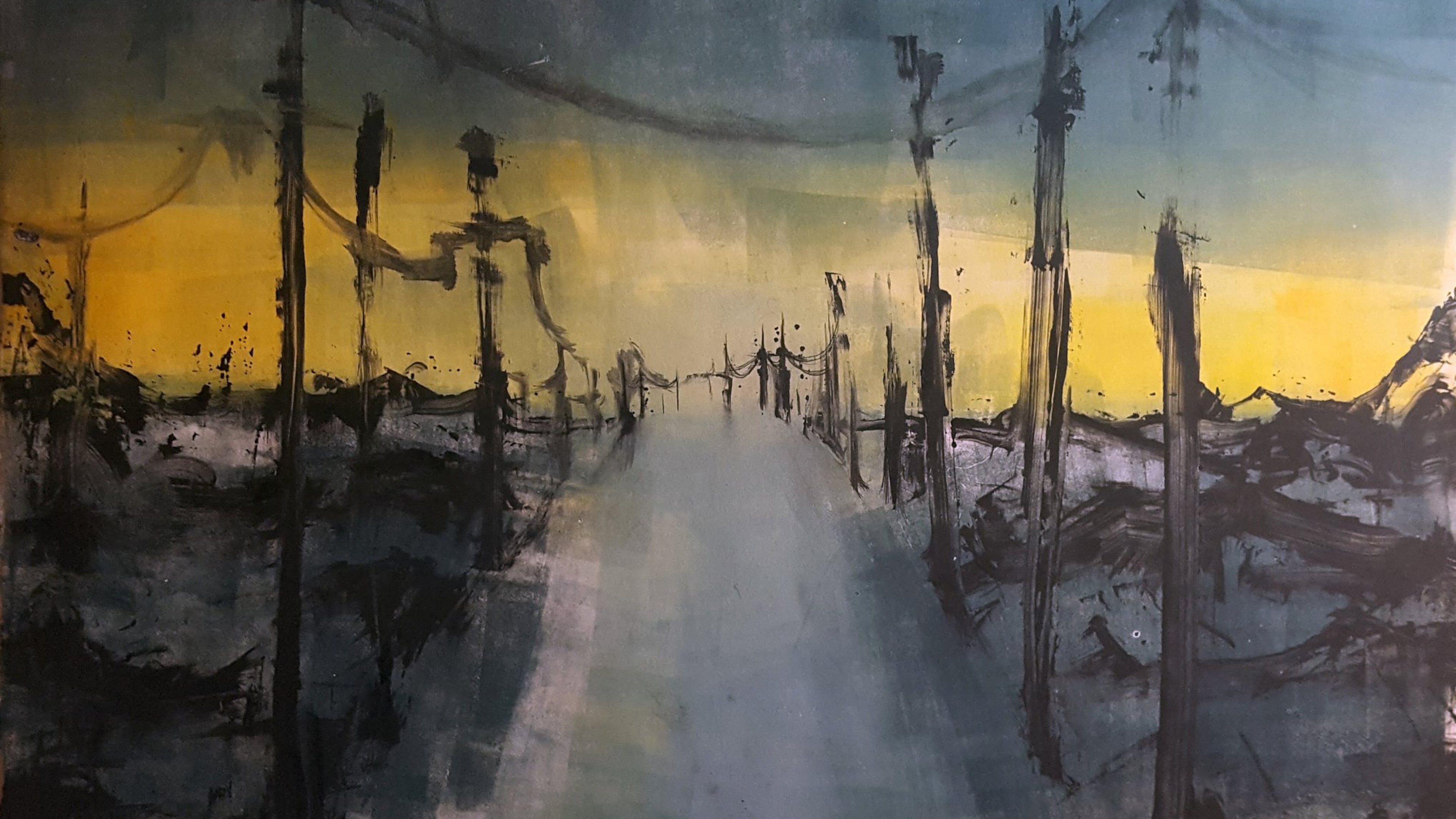 Courtney Dobeck’s print, “A Fleeting Moment of Luminescence,” is part of a group show at College Park’s Paper Plane Gallery titled “Utopia/Dystopia.”