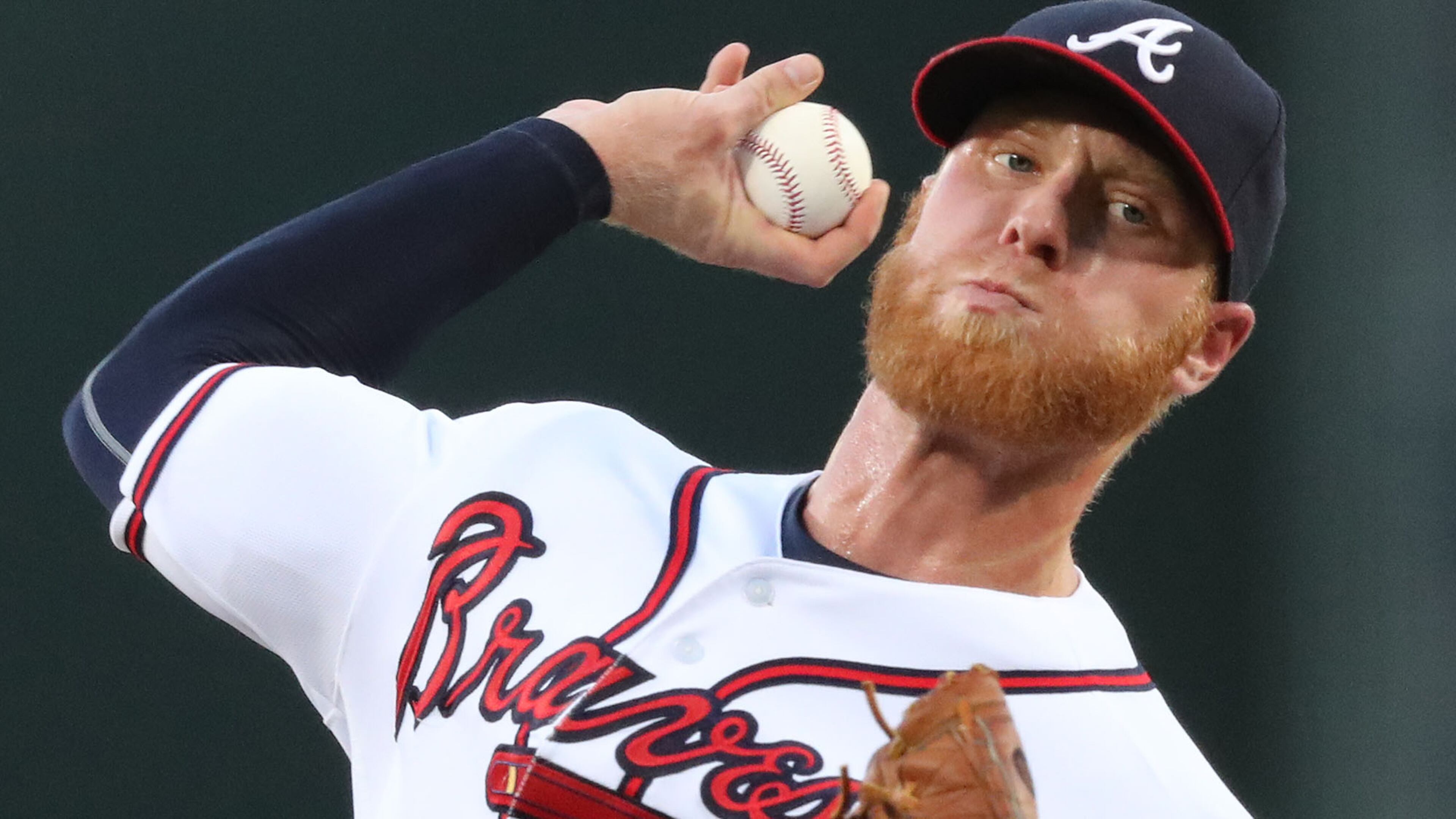081716 ATLANTA: Braves pitcher Mike Foltynewicz delivers a pitch against the Twinds during the first inning in a MLB baseball game on Wednesday, August 17, 2016, in Atlanta. Curtis Compton /ccompton@ajc.com