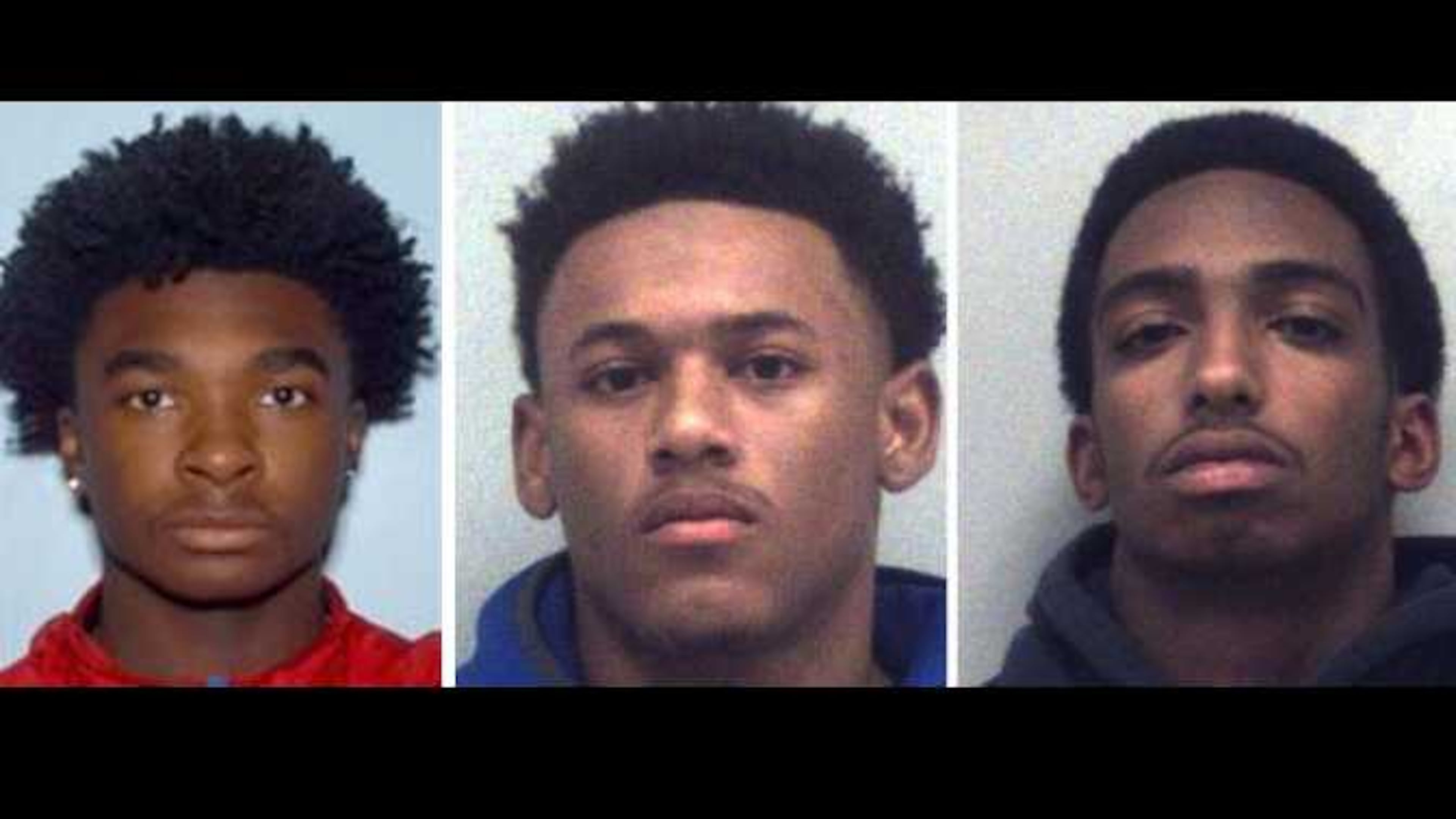Left to right: Corey Leemarce Bryant, Terrance Elisha Thornton, Joshua Donnell Cook (Credit: Gwinnett County jail)