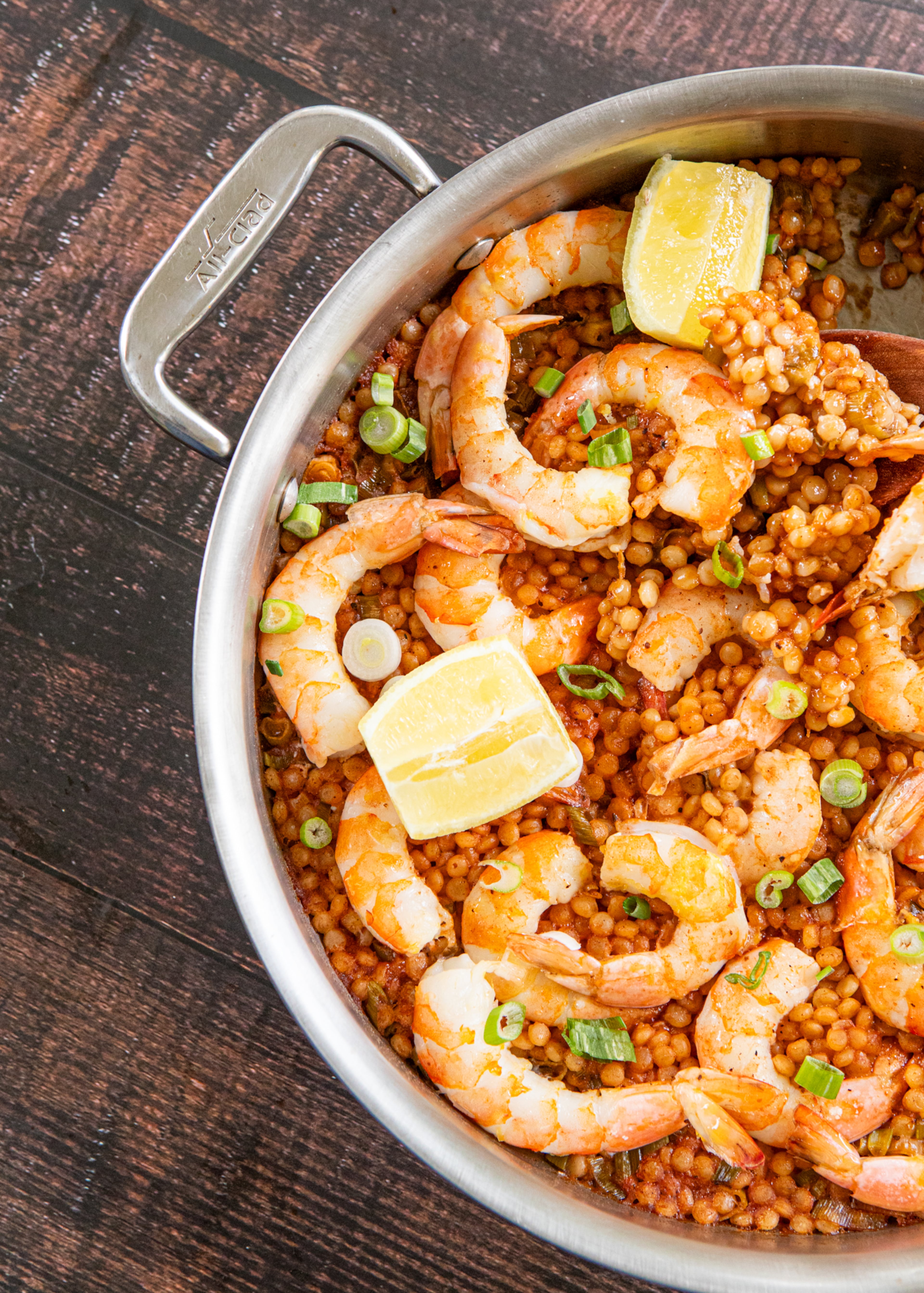 Shrimp Cocktail Couscous made and styled by writer Kate Itrich-Williams at her home in Atlanta. (Aaliyah Man for the AJC)