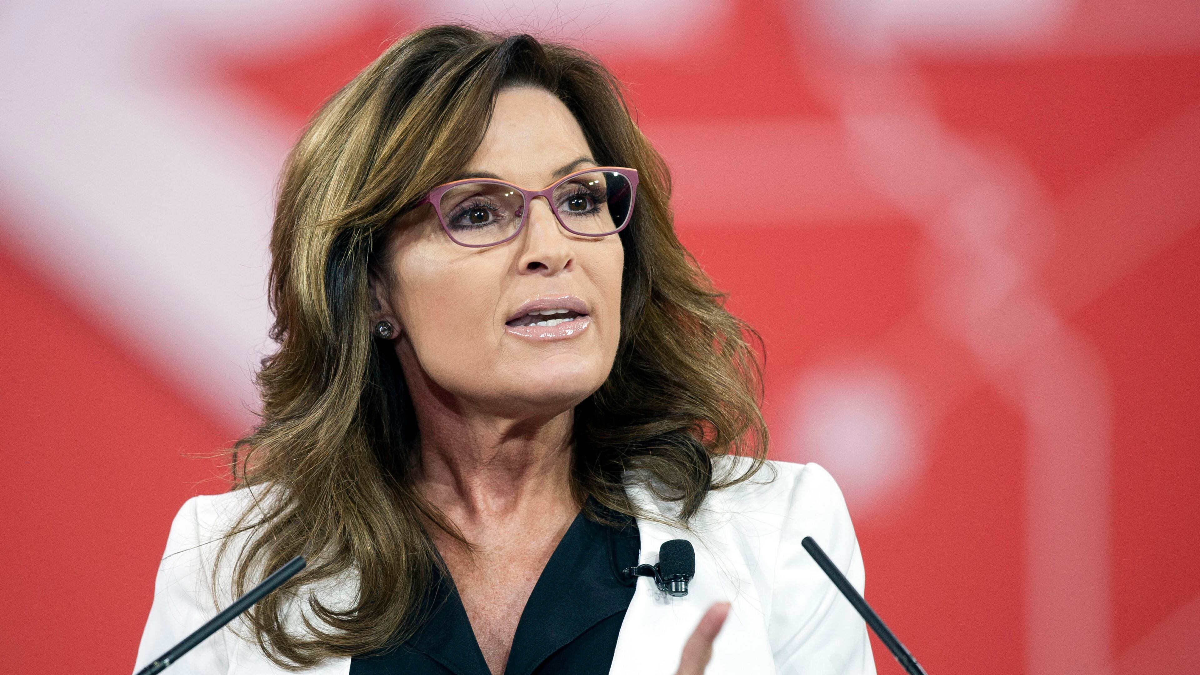 In this Feb. 26, 2015, file photo, former Alaska Gov. Sarah Palin speaks during the Conservative Political Action Conference (CPAC) in National Harbor, Md.