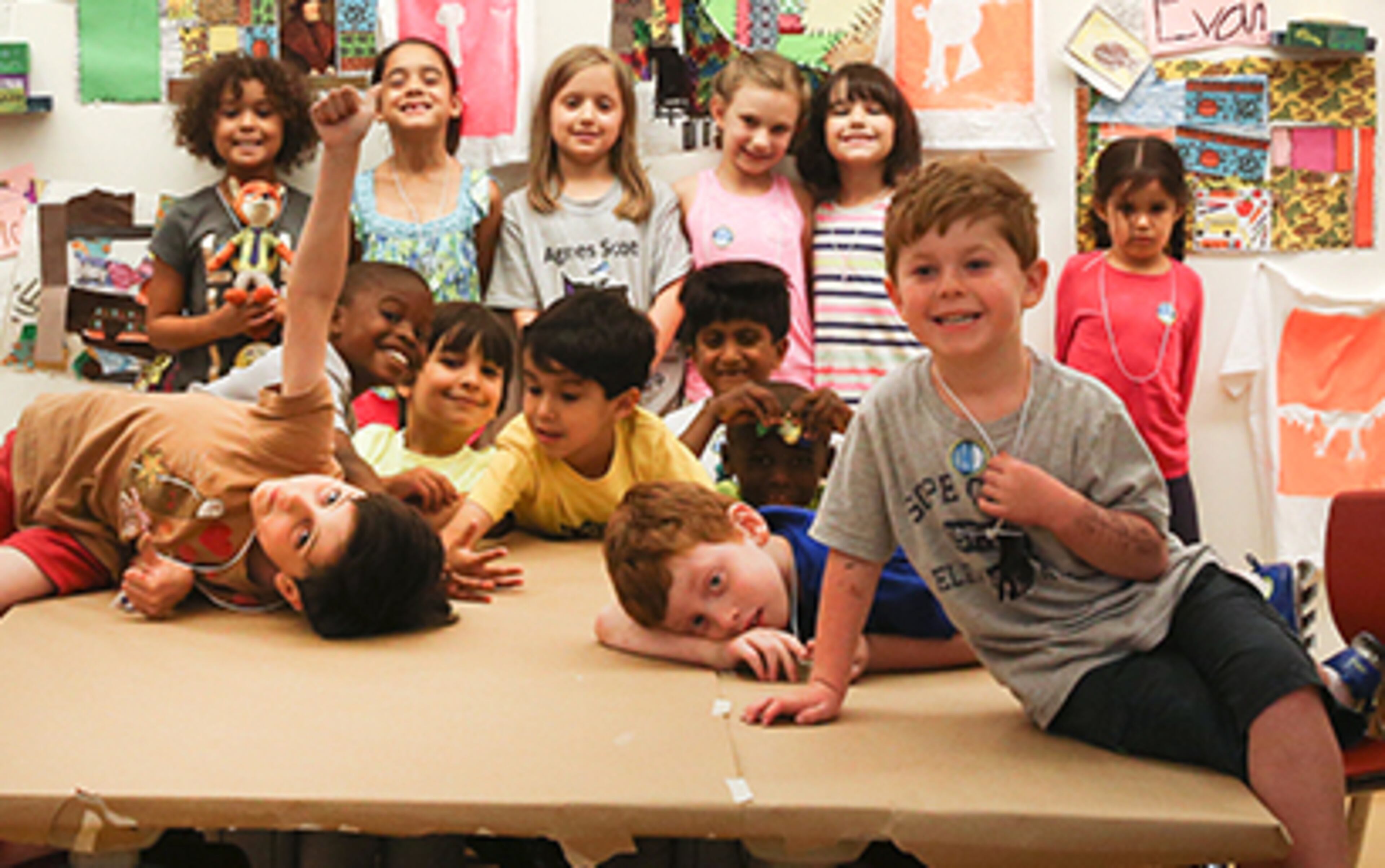 Kids at the High Museum of Art camp use their artwork to create a fictional world.