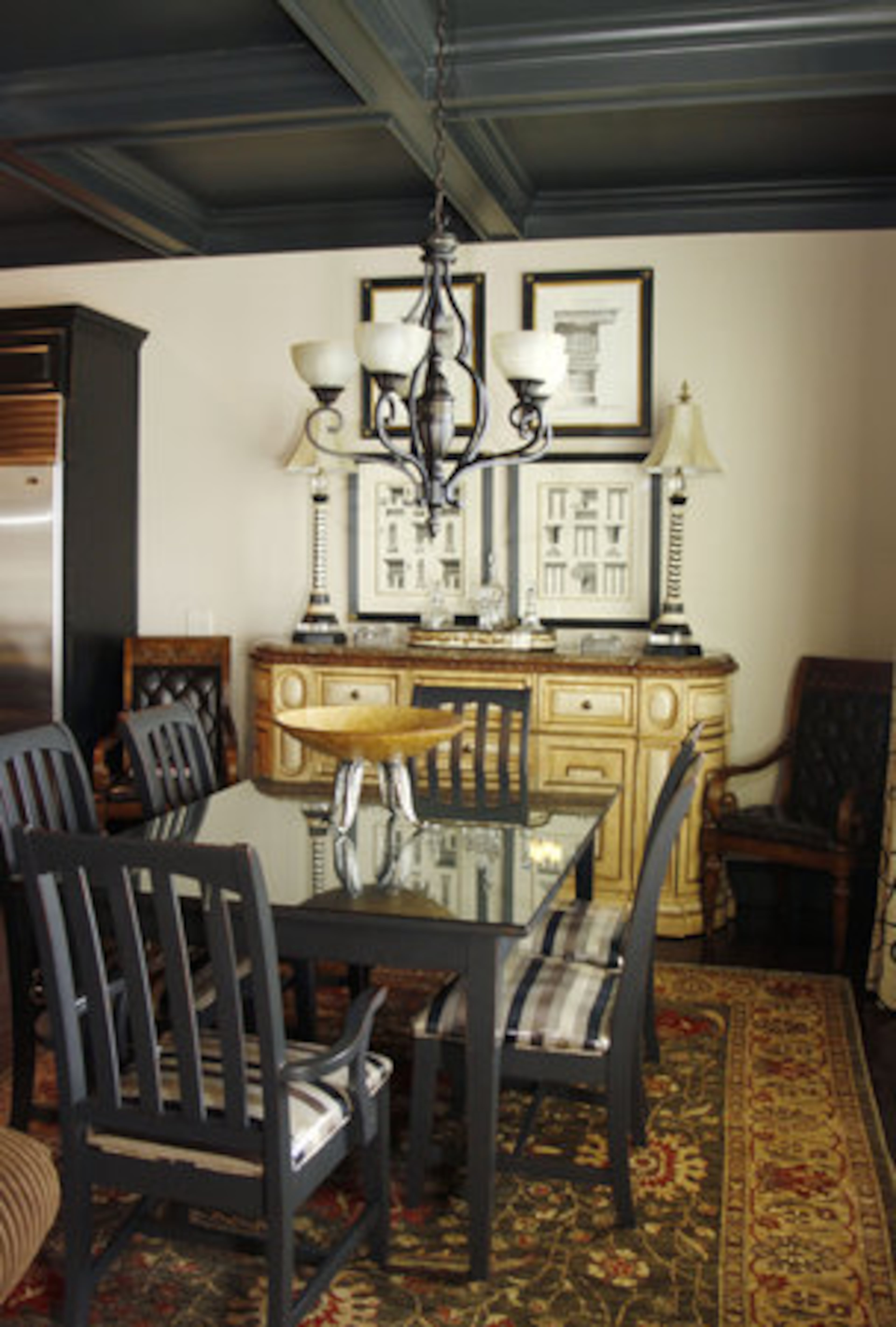 "I like the little restaurants they have around here, but I usually run to Buckhead for food and shopping," admits Zolciak. Pictured is her cozy breakfast room that opens to the living room.