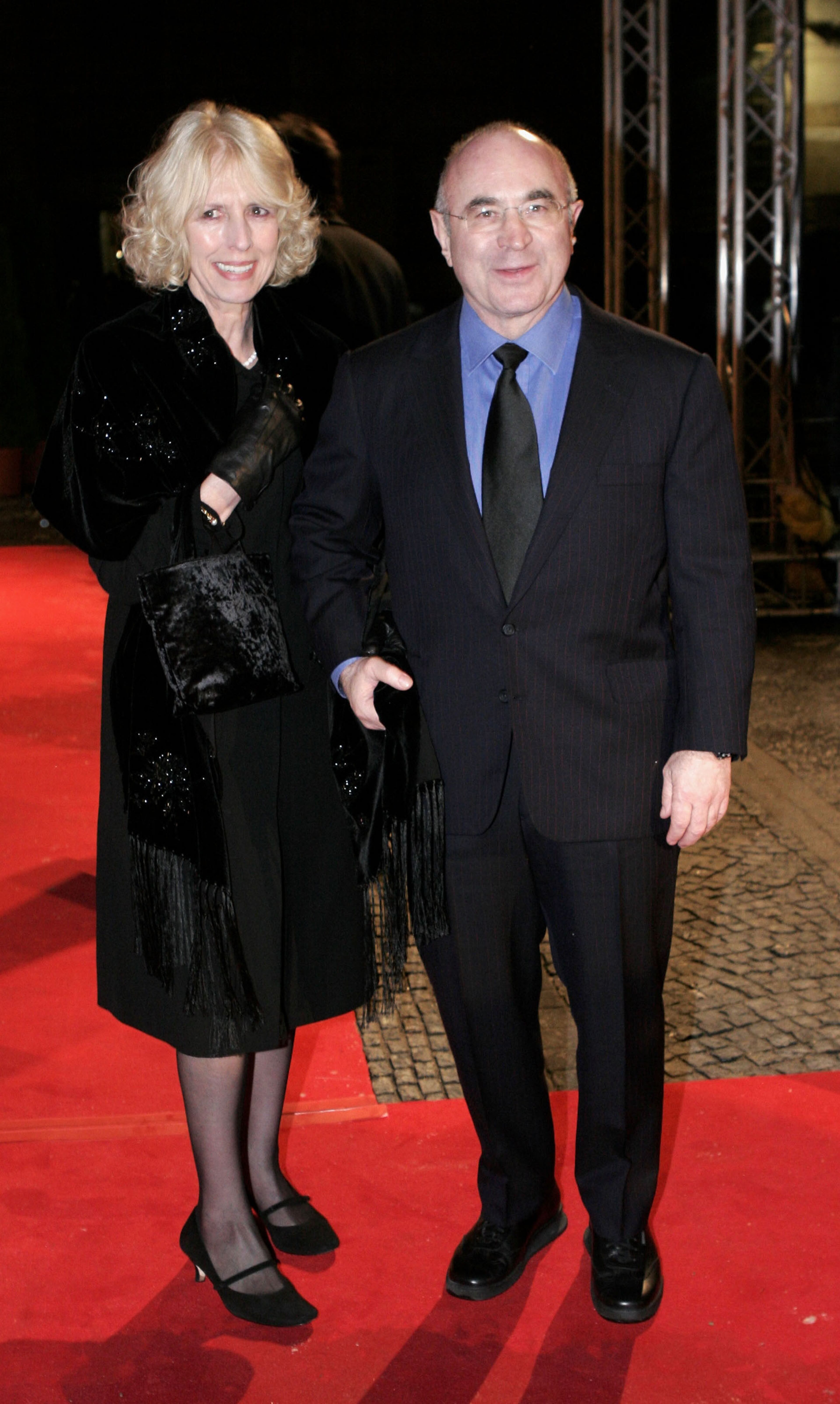BERLIN - FEBRUARY 14: Actor Bob Hoskins and wife arrive at the "Cinema For Peace" Awards on February 14 2005 in Berlin, Germany. (Photo by Tom Maelsa/Getty Images)