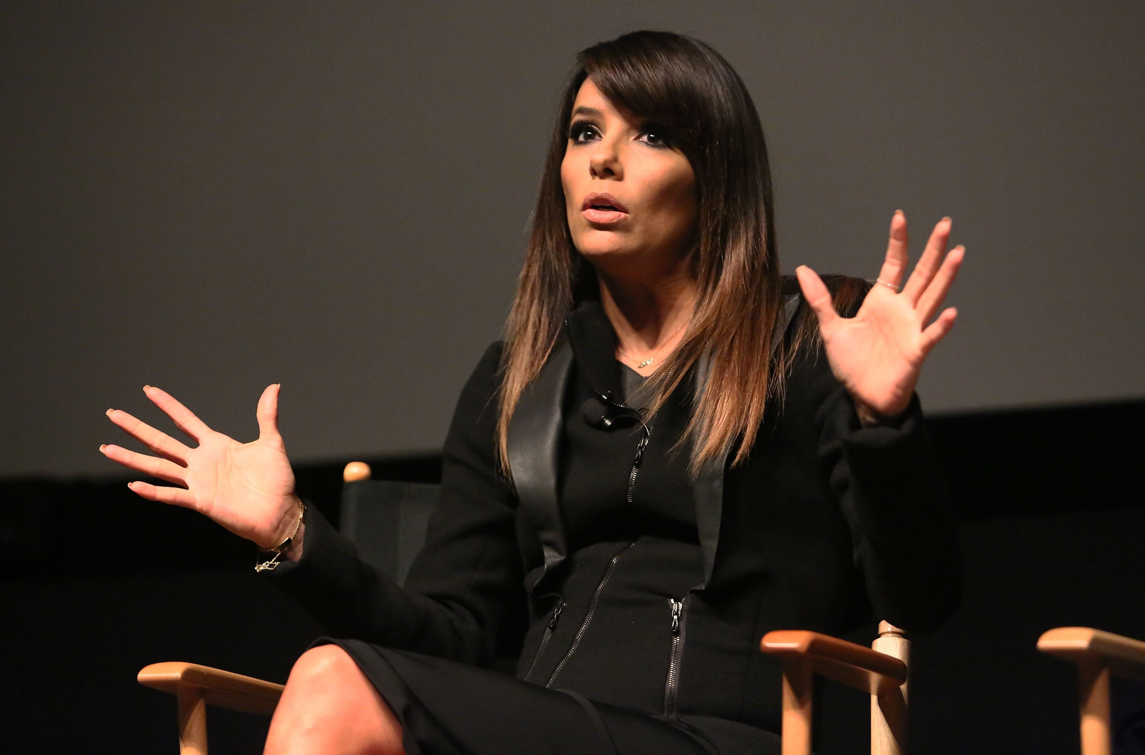 NEW YORK, NY - APRIL 26: Actress and executive producer Eva Longoria attends Tribeca Talks: After the Movie: Food Chains - 2014 Tribeca Film Festival at SVA Theater on April 26, 2014 in New York City. (Photo by Astrid Stawiarz/Getty Images)