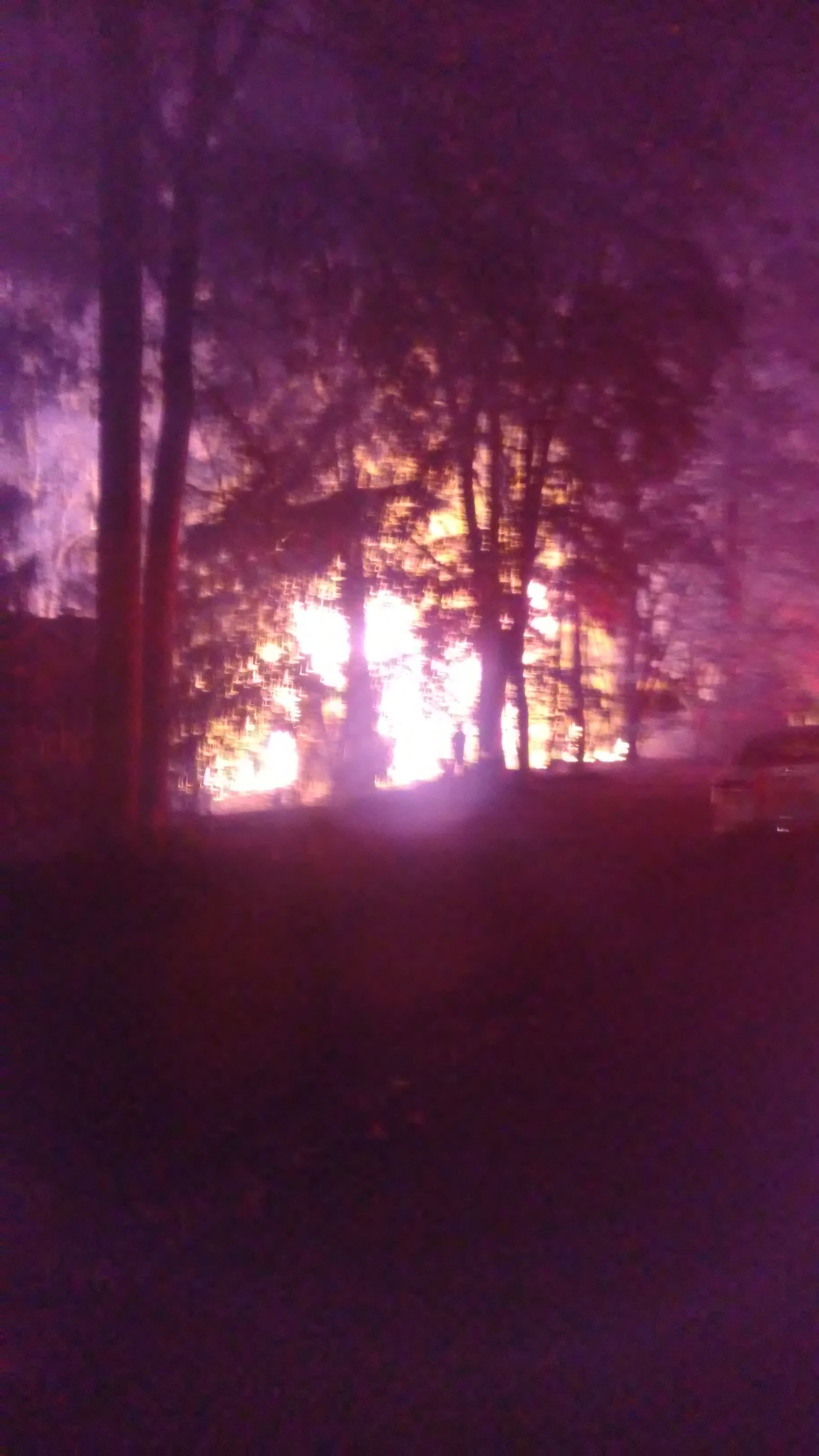 October 23, 2016 Duluth - Five adults were found dead after a fire gutted a home in the 2200 block of Post Oak Drive in unincorporated Duluth early Sunday morning on Sunday, October 23, 2016. (This photo was provided by neighbor Chris Johnson)