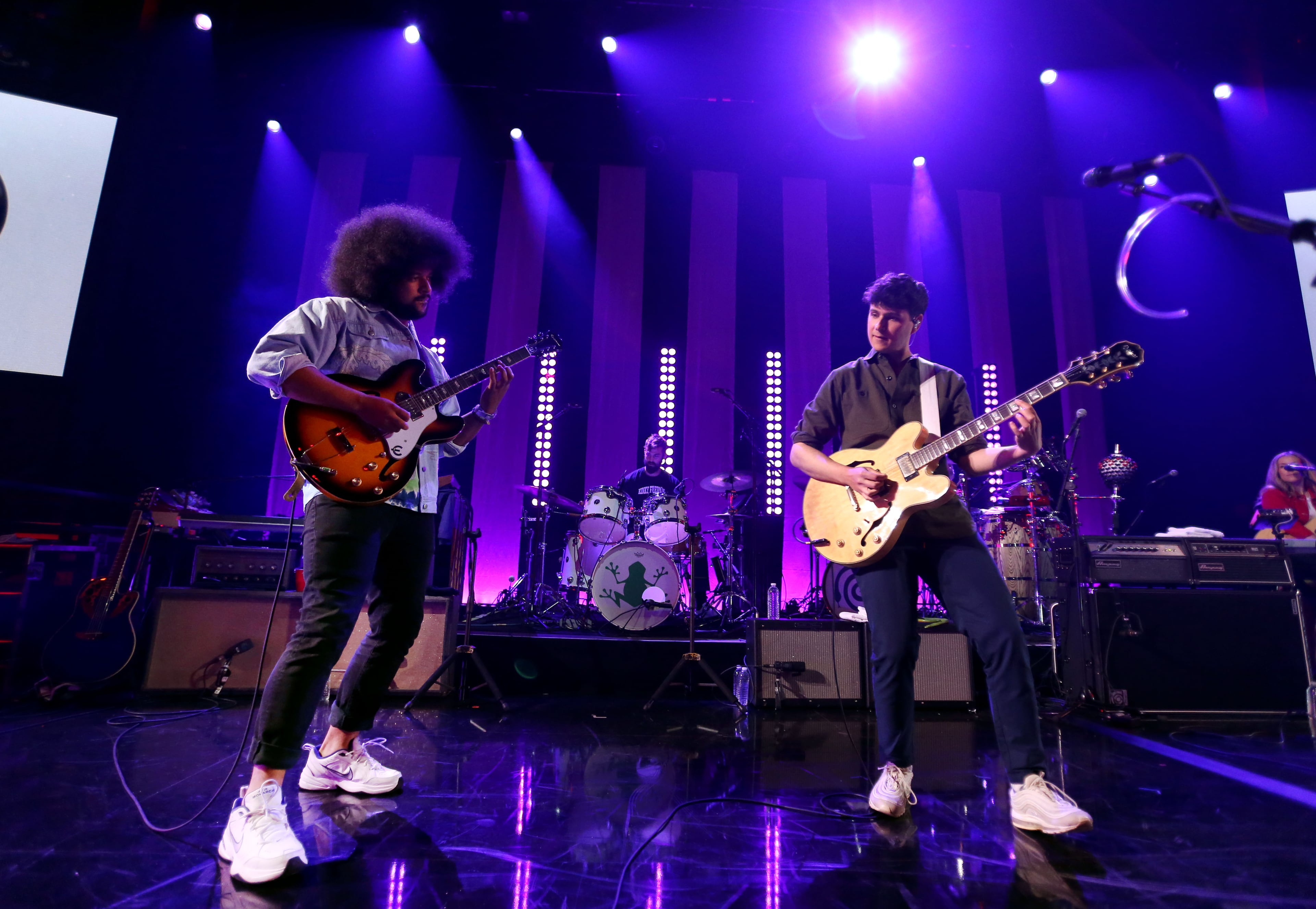 Vampire Weekend, including Brian Robert Jones (left) and Ezra Koenig will play the Fox Theatre on Aug. 27, 2019.