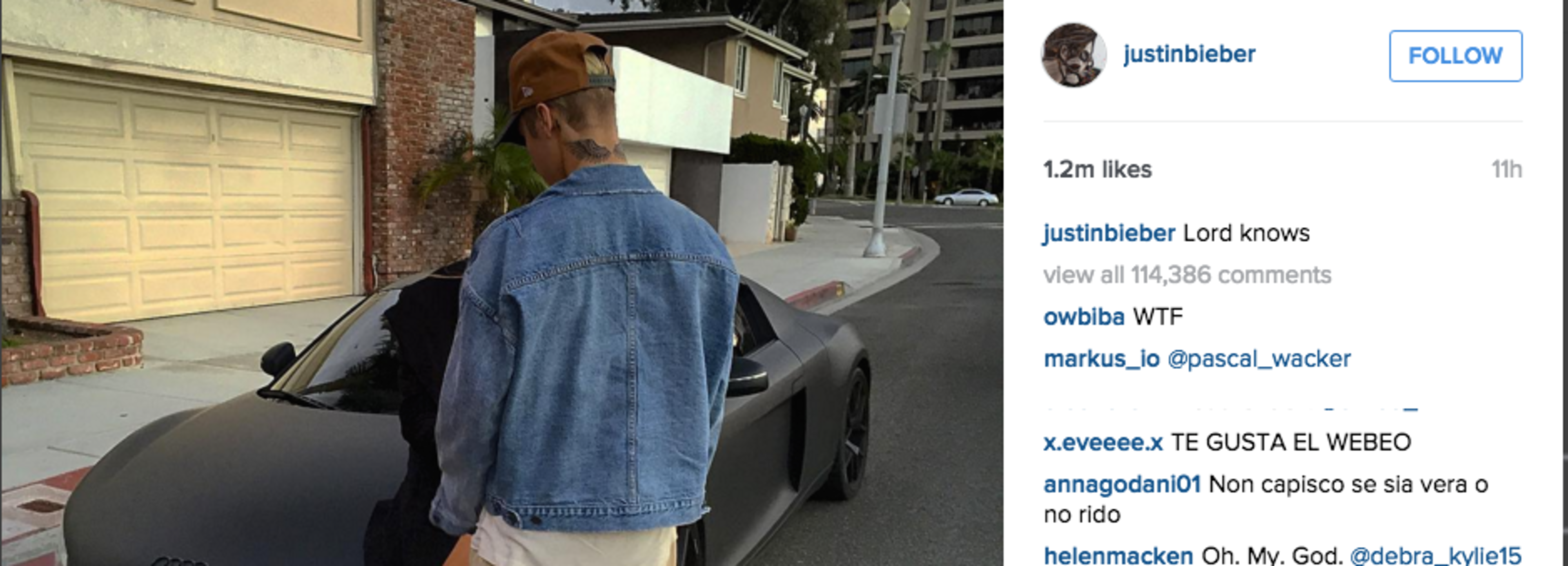 The Biebs posted this photo but it's clearly unclear who his ladyfriend is.