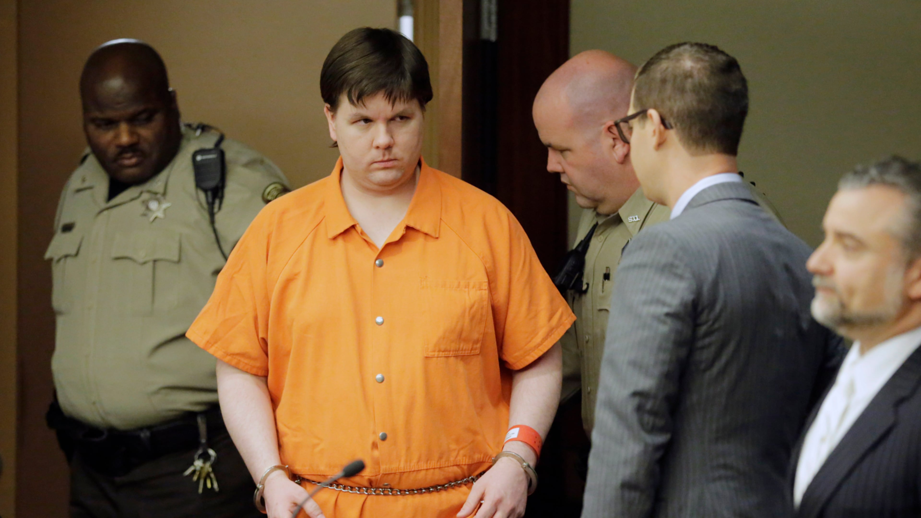 Justin Ross Harris enters court for sentencing on Dec. 5. He was sent to prison for life, without possibility of parole, for killing his 22-month-old son Cooper. BOB ANDRES /BANDRES@AJC.COM