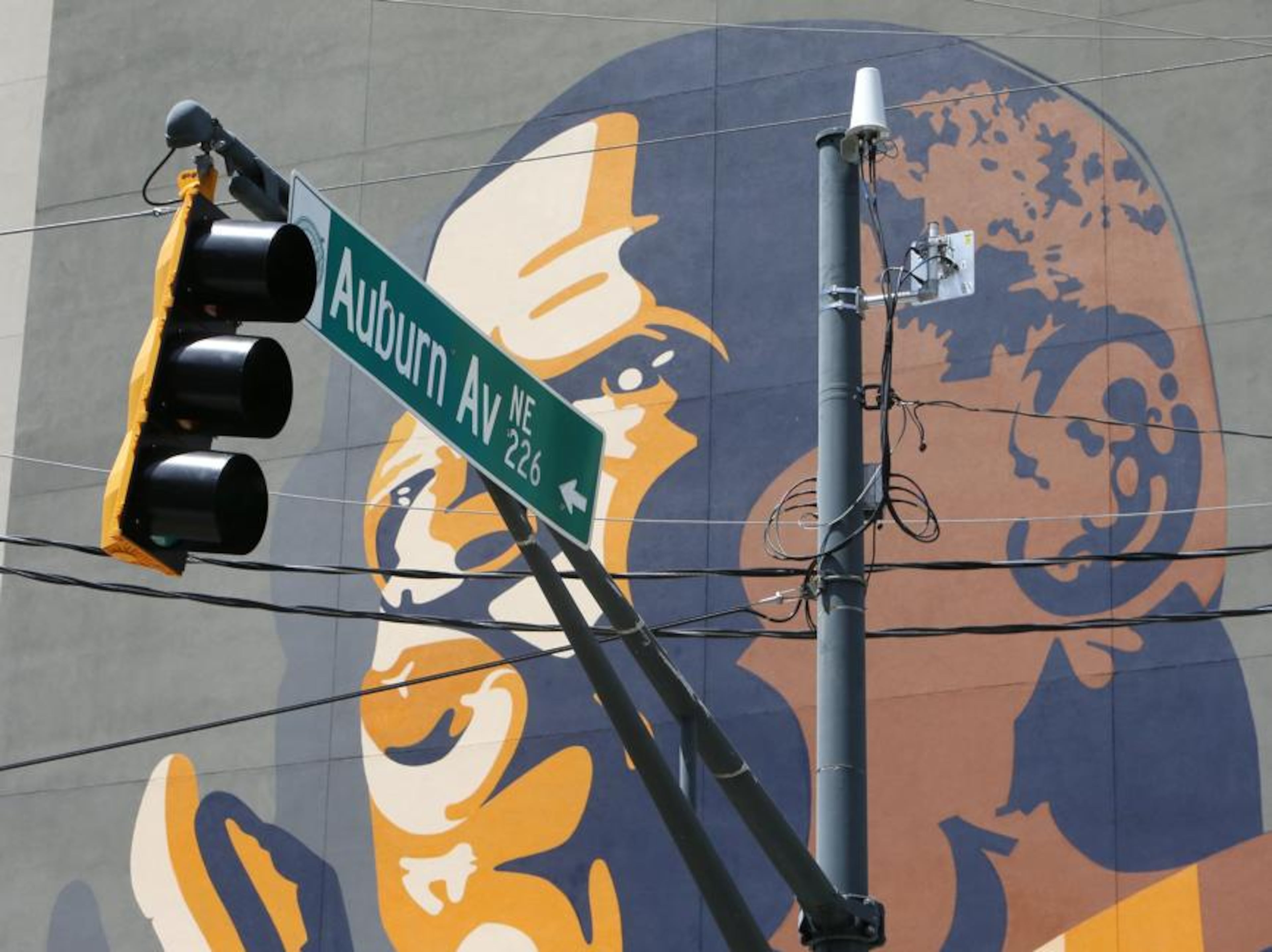Mural of Congressman John Lewis on Auburn Avenue. BOB ANDRES / BANDRES@AJC.COM.
