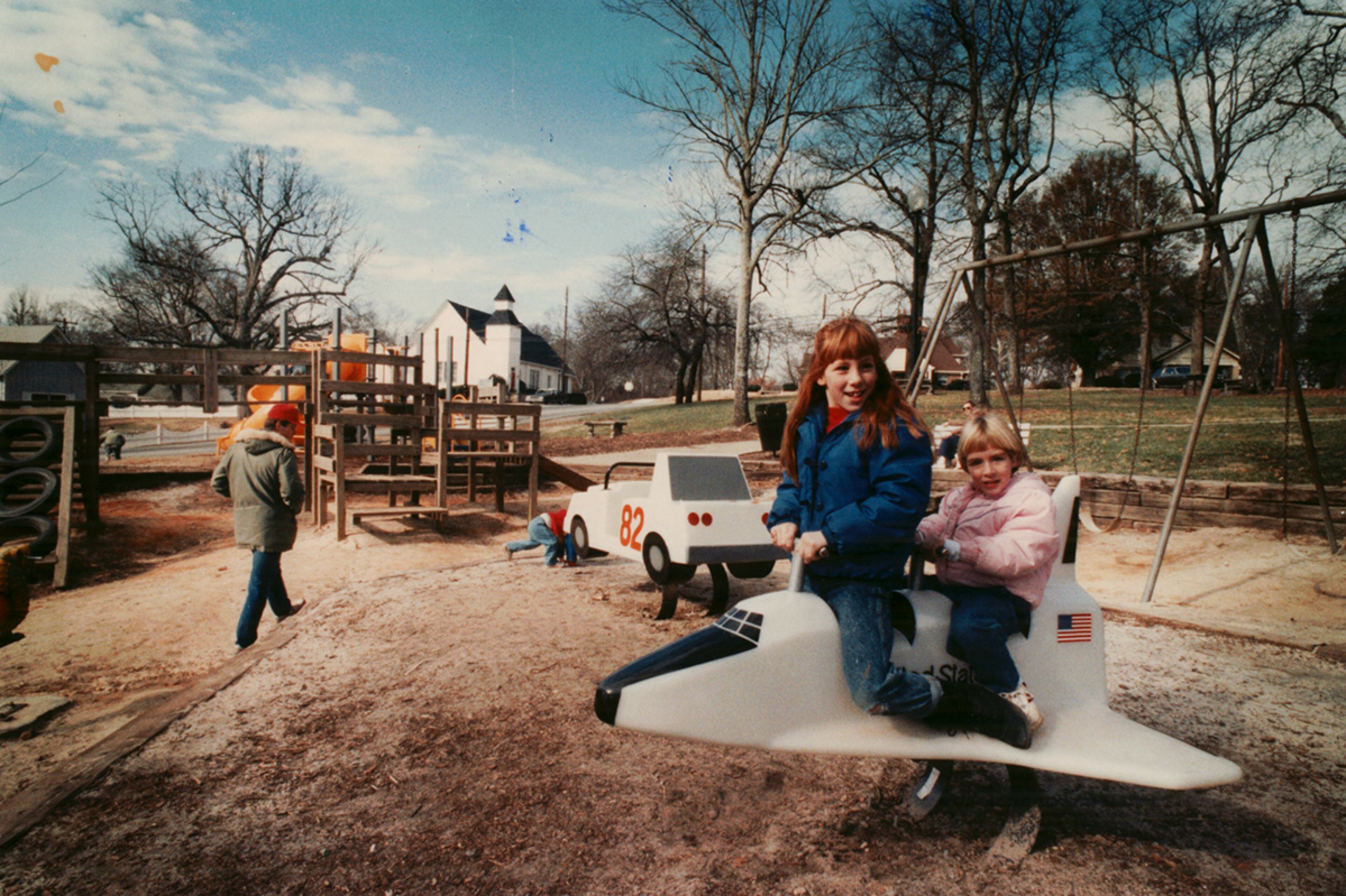 Resort visitors could stay at the Brunswick Hotel, built in 1870 across the street from where the depot stands. The hotel was demolished in 1950 and the land is now known as Thrasher Park, seen here in 1990. (AJC file)