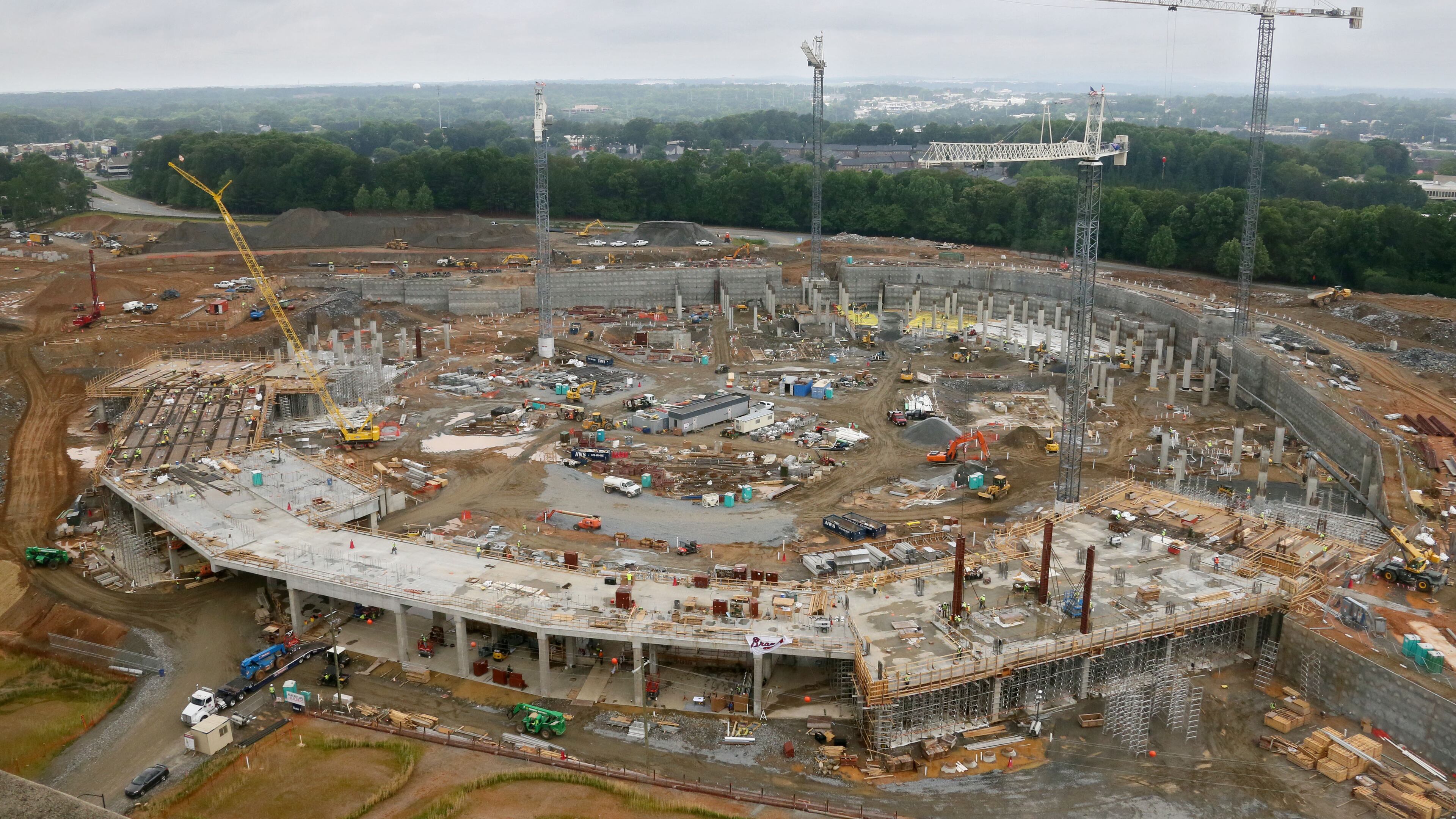 May 26, 2015 - Atlanta - Construction continues at the future home of the Atlanta Braves at SunTrust Park in Cobb County. BOB ANDRES / BANDRES@AJC.COM