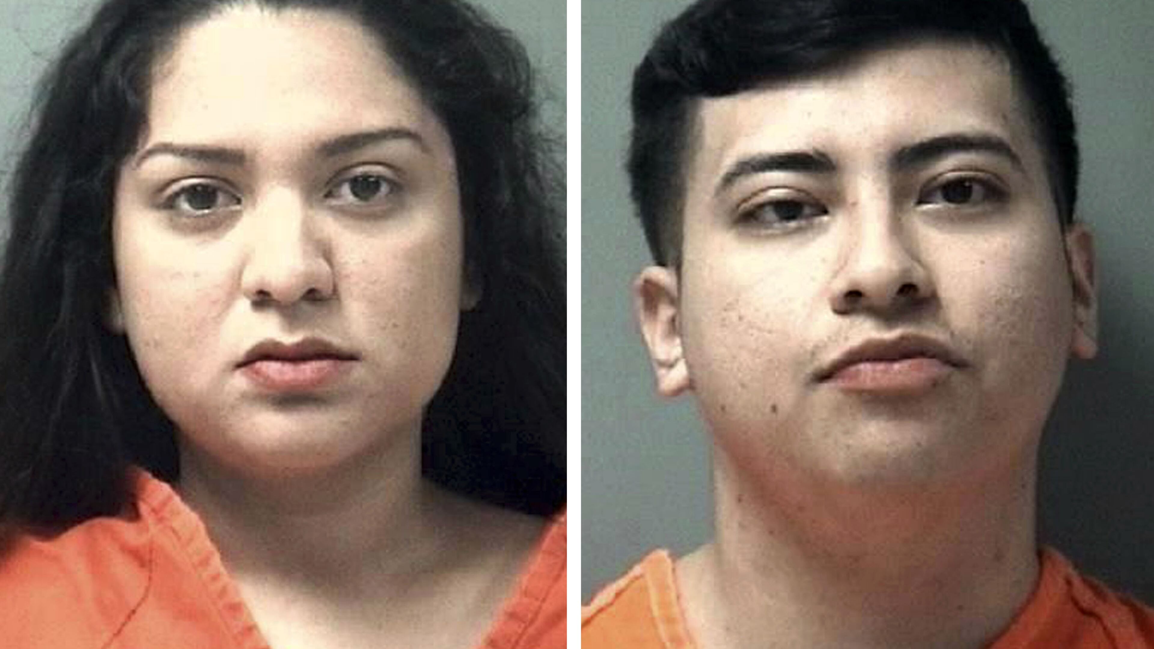 Karinthya Romero, left, and Andres Villagomez are accused of stalking and harassing Villagomez' ex-girlfriend, who killed herself in November 2016.