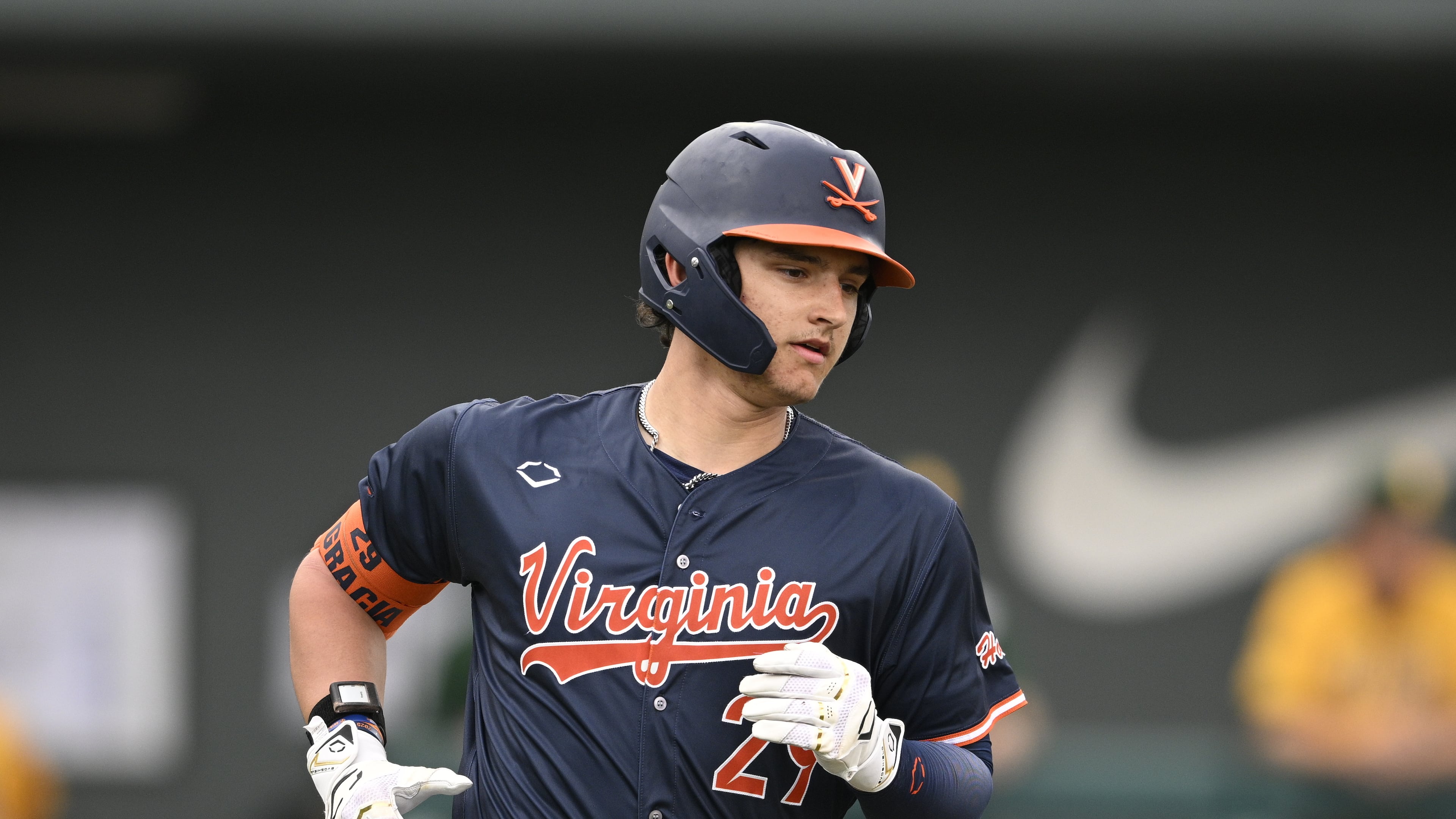 Outfielder AJ Gracia was the No. 9 overall pick in the 2026 MLB draft by the Braves. (Phelan M. Ebenhack, AP File)