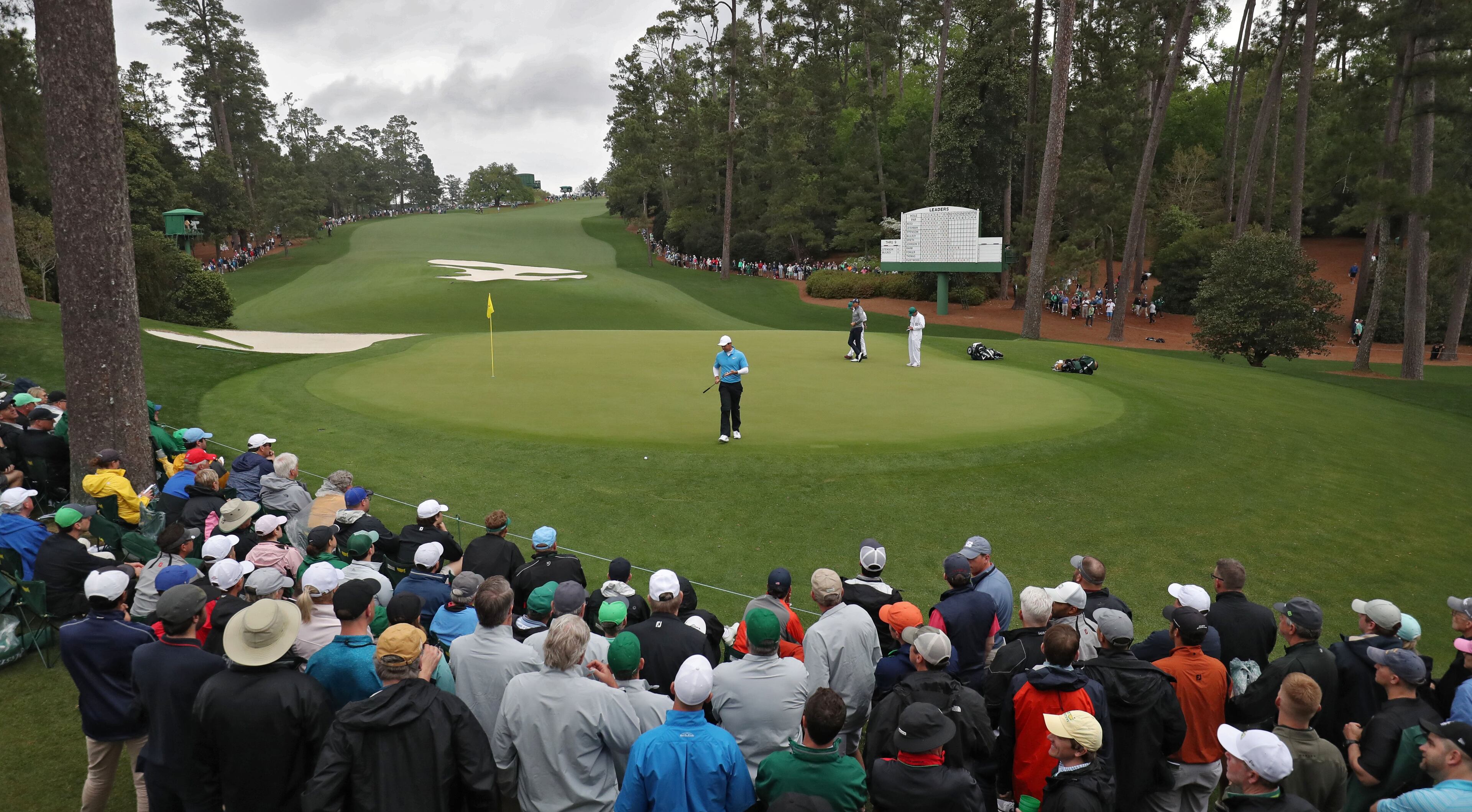 April 7, 2018 - Augusta, Ga: Rory Mcllroy on the tenth green during the third round of the Masters Tournament Saturday, April 7, 2018, at Augusta National Golf Club. PHOTO / JASON GETZ