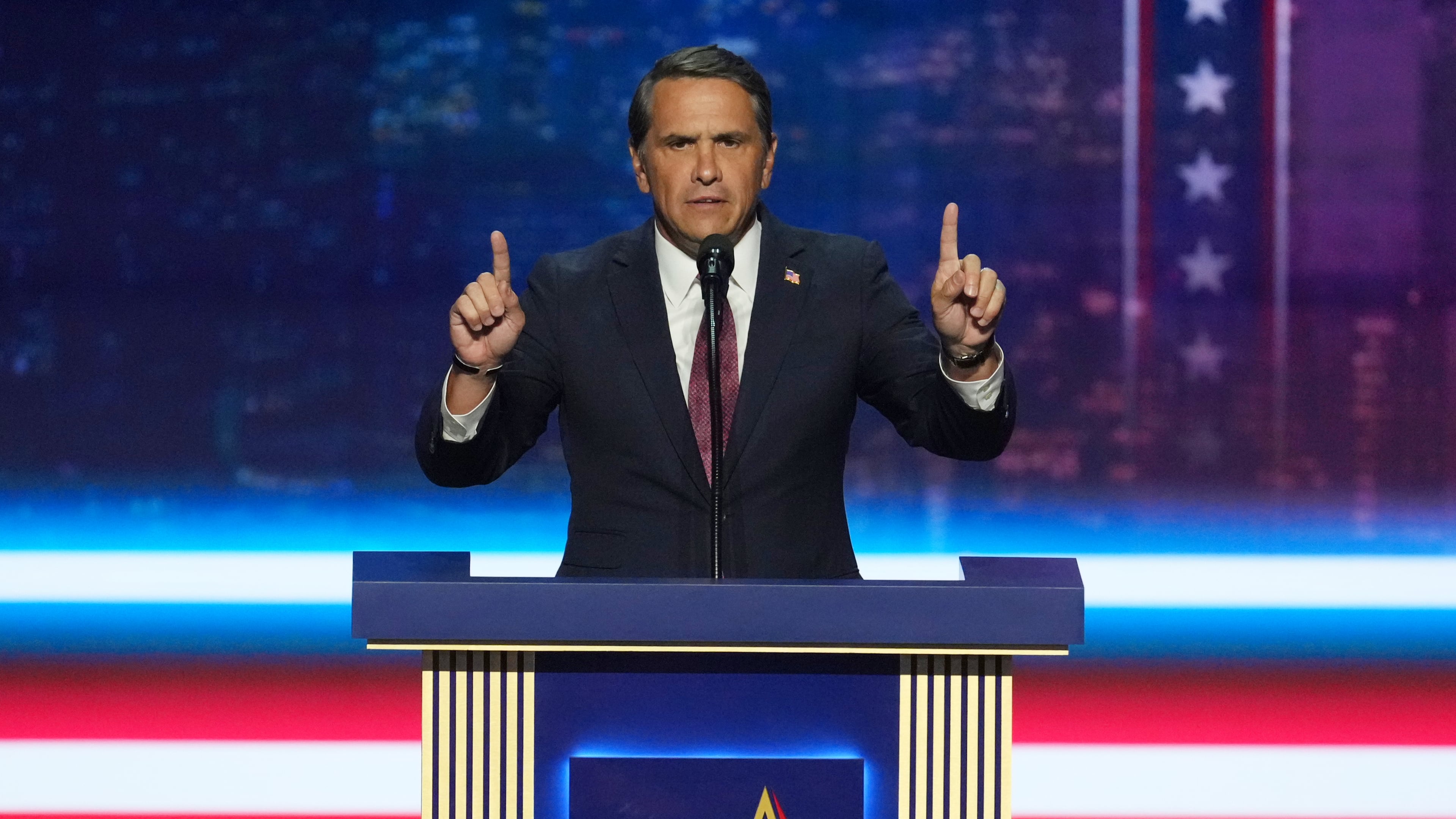 U.S. Attorney General Todd Blanche speaks at the Republican convention in Dallas, Wednesday, Sept. 9, 2026. (AP Photo/Tony Gutierrez)