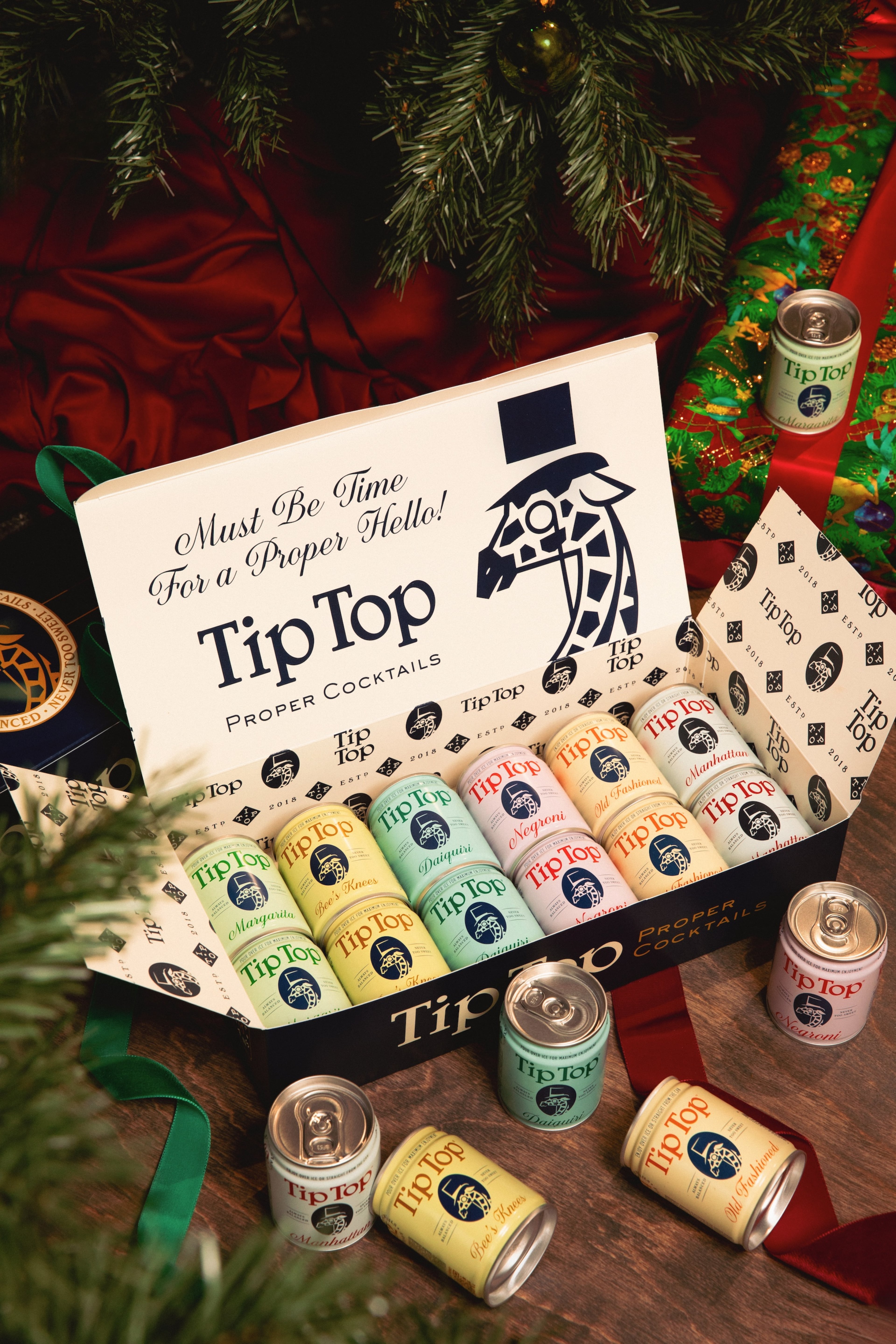 Customize a box of 18 cans of Tip Top Cocktails for a ready-made bar that only needs glasses and ice. (Courtesy of Tip Top Cocktails)