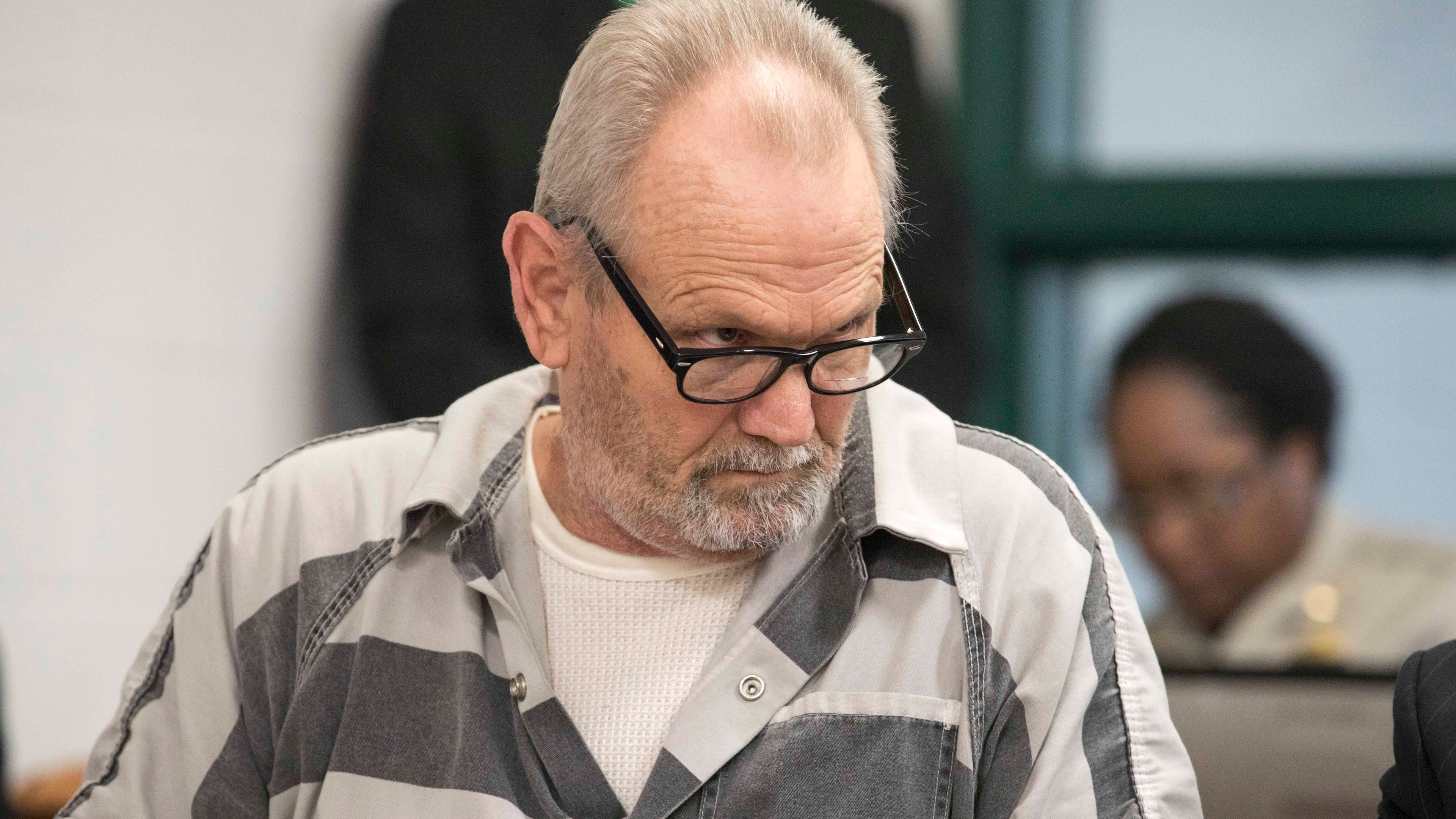 Bill Moore Sr. looks around the courtroom during a preliminary hearing inside the Spalding County law enforcement complex, Thursday, November 30, 2017. Moore and Frankie Gebhardt are being accused of murdering Timothy Coggins in 1983. Coggins, who was 23-years-old when the murder occurred, was allegedly killed for socializing with a white woman.