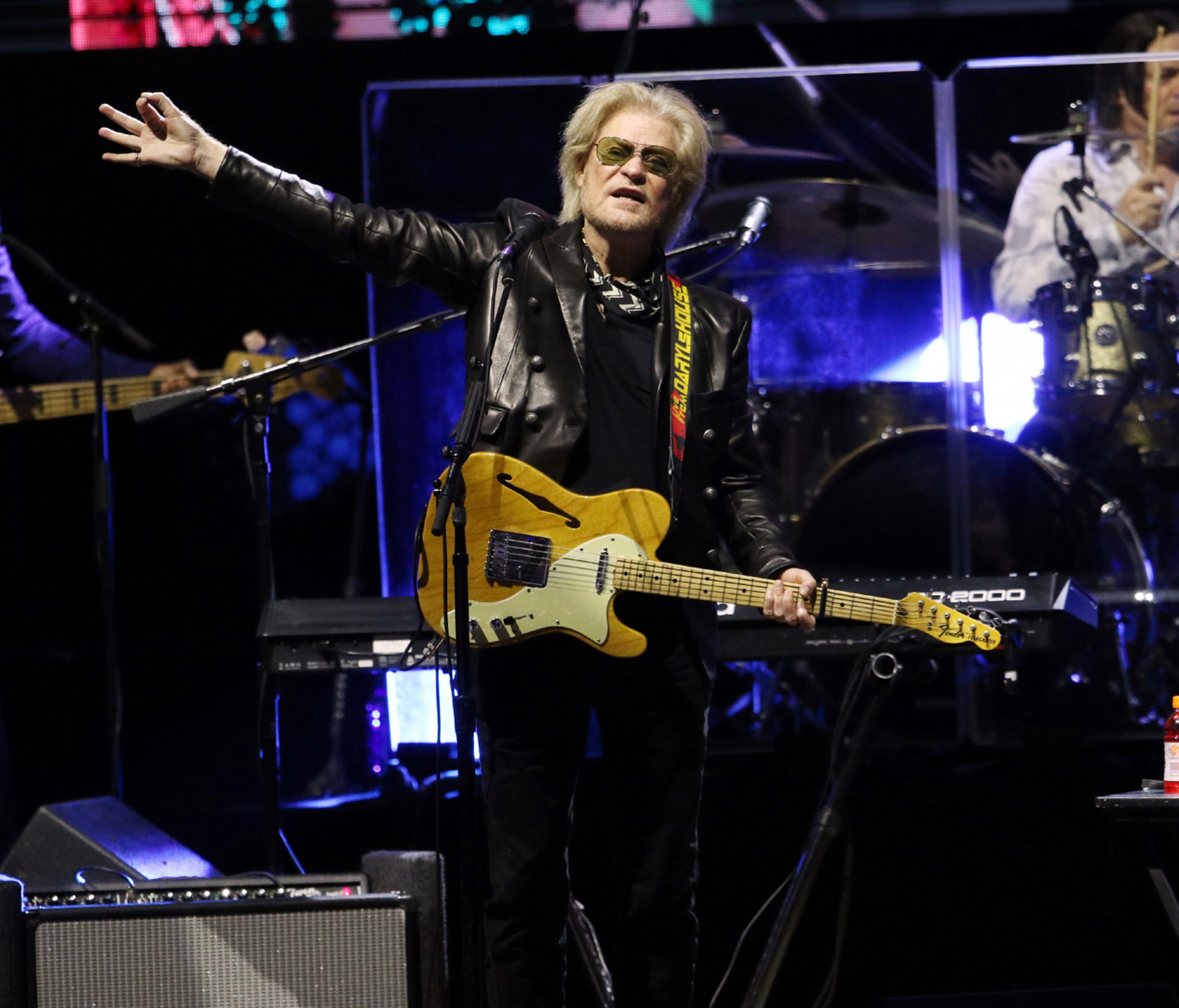 Hall & Oates perform "Maneater" when the legendary pop duo presented many of their classic hits Friday, September 24, 2021, at Ameris Bank Amphitheatre in Alpharetta. Squeeze opened the nearly sold-out concert. (Photo: Robb Cohen for The Atlanta Journal-Constitution)