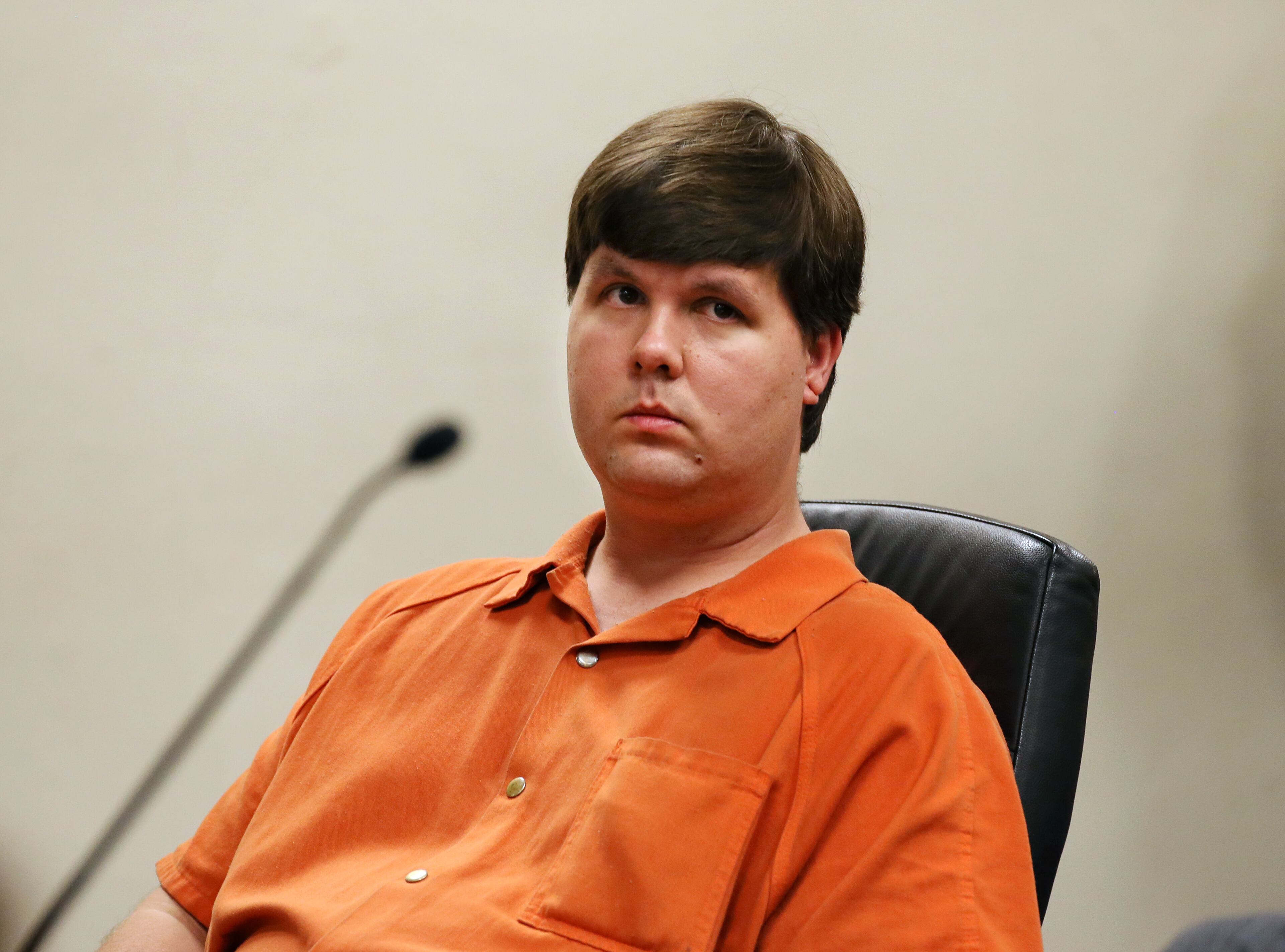 Justin Ross Harris, the father of a toddler who died after police say he was left in a hot car for about seven hours, sits for his bond hearing in Cobb County Magistrate Court, Thursday, July 3, 2014, in Marietta, Ga. (AP Photo/Marietta Daily Journal, Kelly J. Huff, Pool)