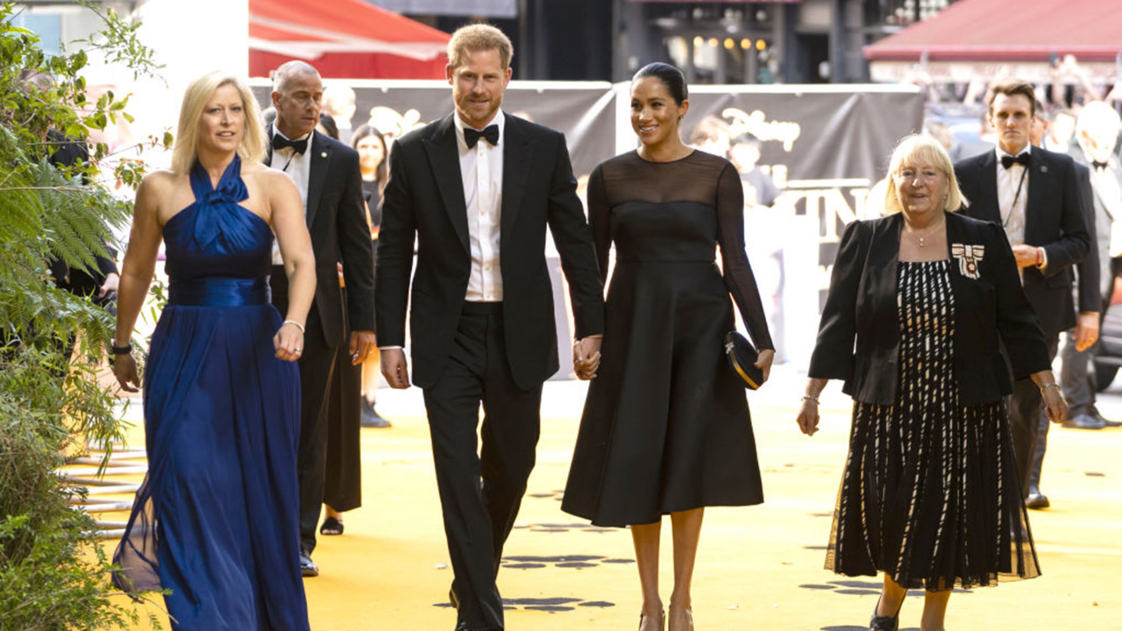 LONDON, ENGLAND - JULY 14: Prince Harry, Duke of Sussex and Meghan, Duchess of Sussex arrive to attend the European Premiere of Disney's "The Lion King" at Odeon Luxe Leicester Square on July 14, 2019 in London, England. (Photo by Niklas Halle'n-WPA Pool/Getty Images)