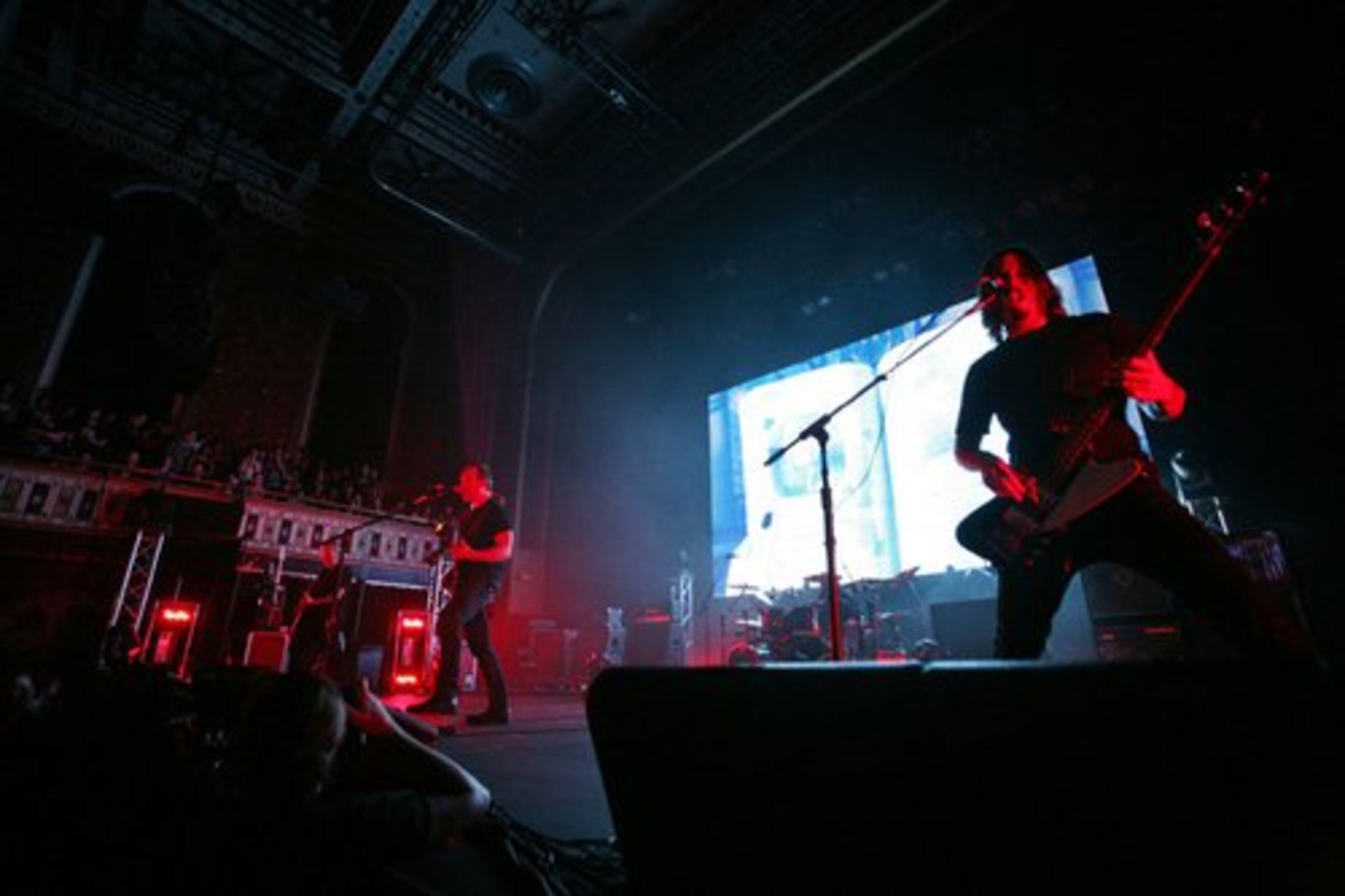 Thursday night, the sold out Tabernacle hosted Adult Swim's Metalocalypse featuring Dethklok, Mastodon, Converge and High on Fire. Death metal band Dethklok performs "Burn the Earth."