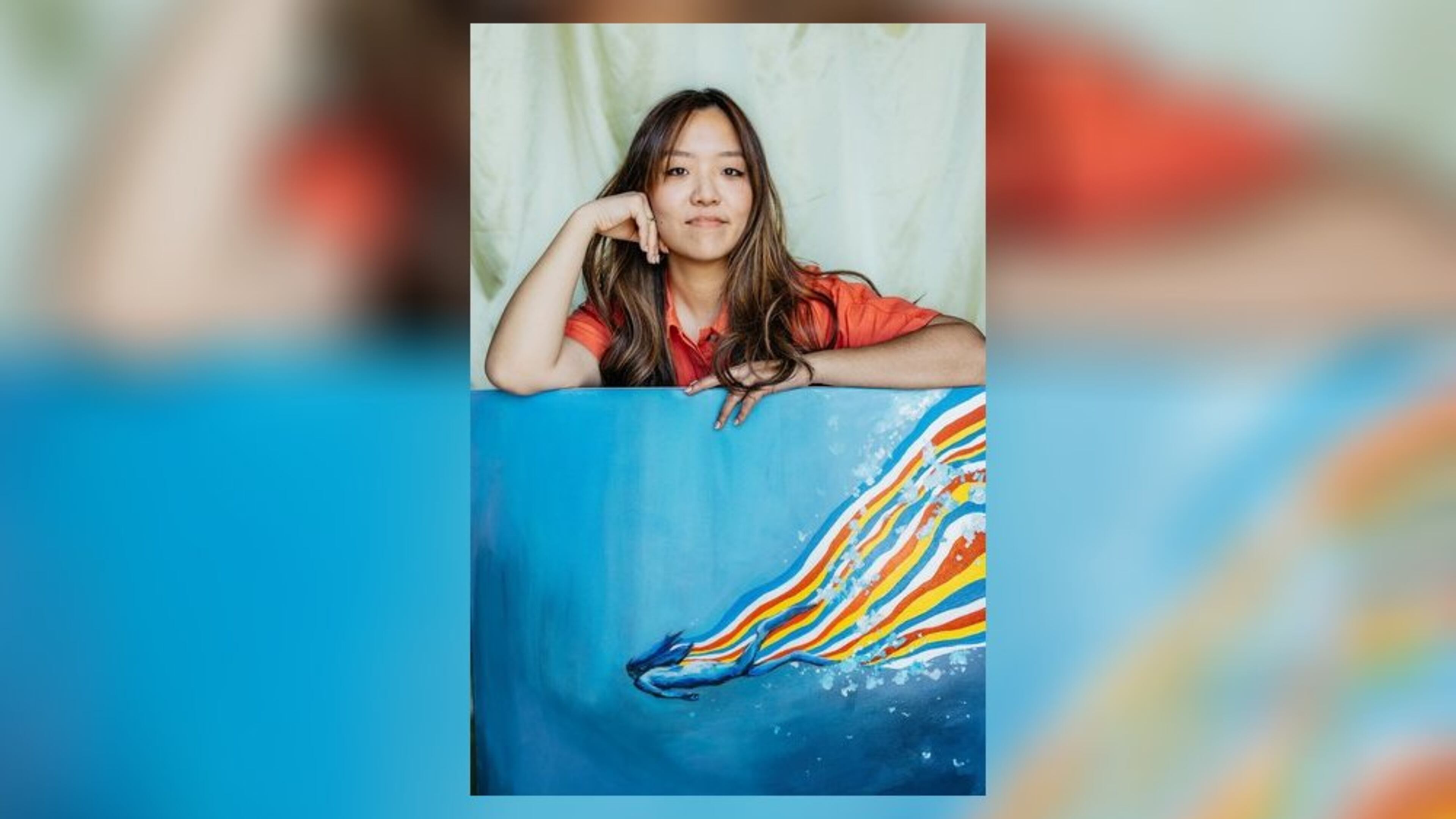 Nicole Kang Ahn's paintings explore themes of motherhood, love and loss, according to her website nicolekang.com.
Credit Luke Beard, Courtesy nicolekang.com